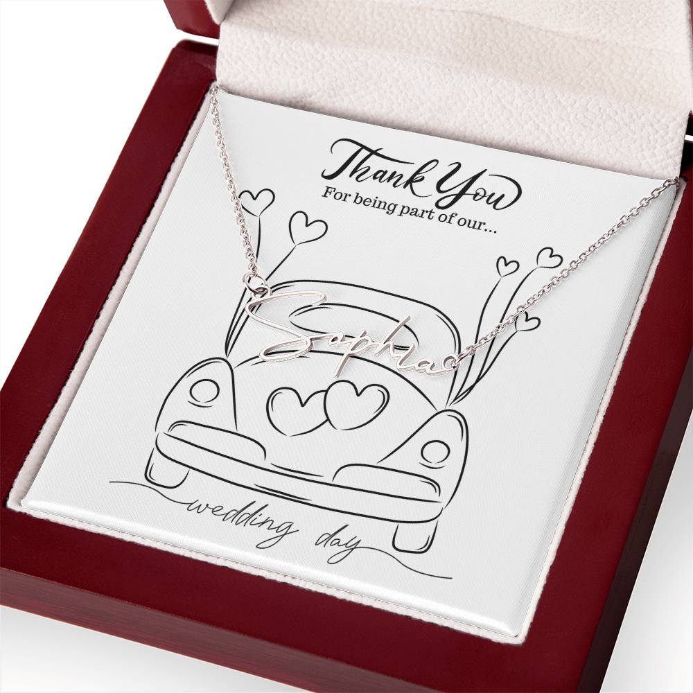 Part of Our Wedding Day Personalized Necklace