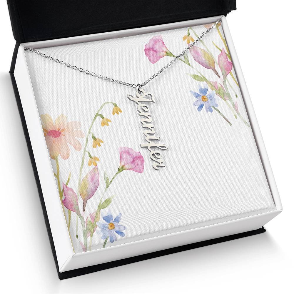 Personalized Vertical Name Necklace