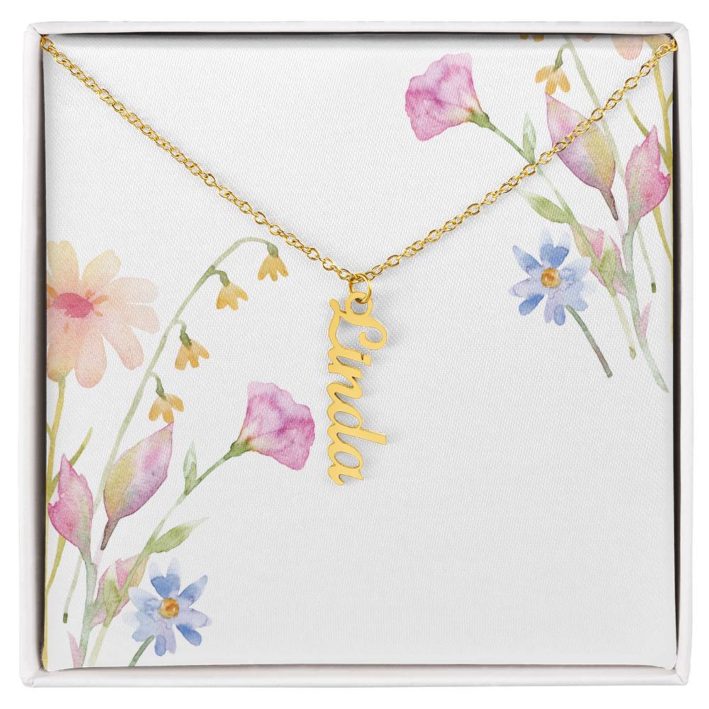 Personalized Vertical Name Necklace