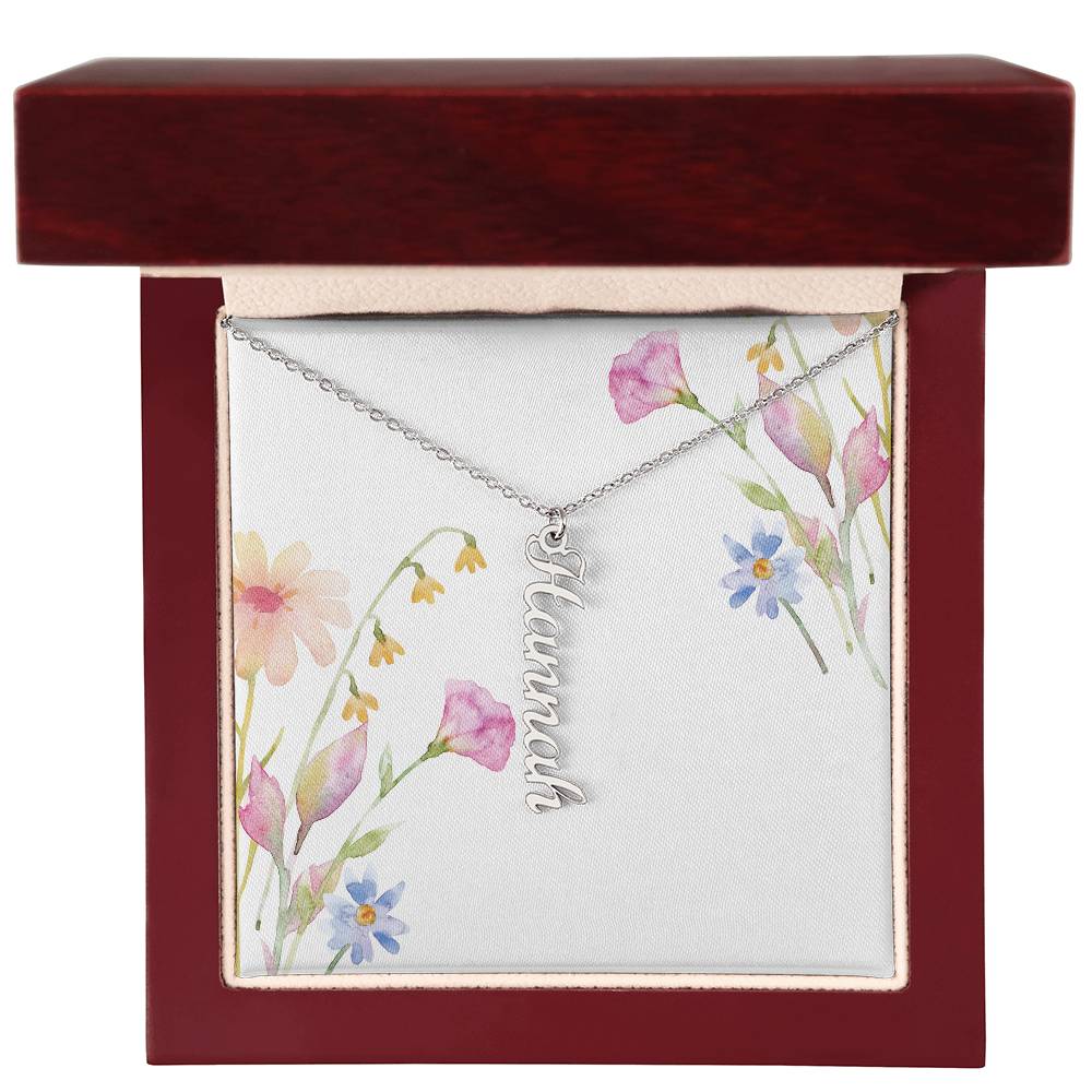 Personalized Vertical Name Necklace