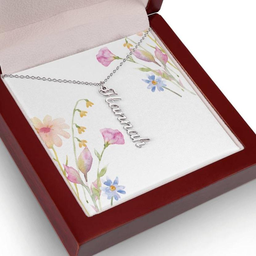 Personalized Vertical Name Necklace