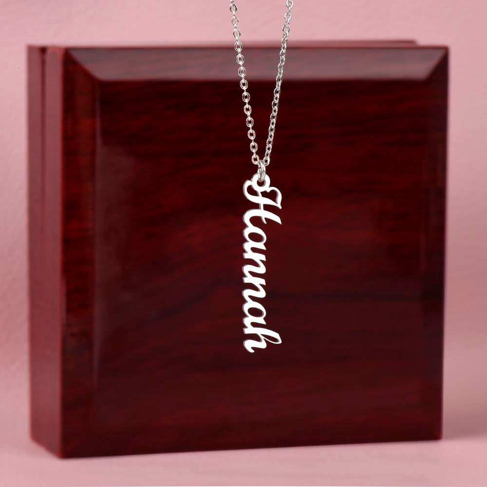 Personalized Name Necklace Poinsettia