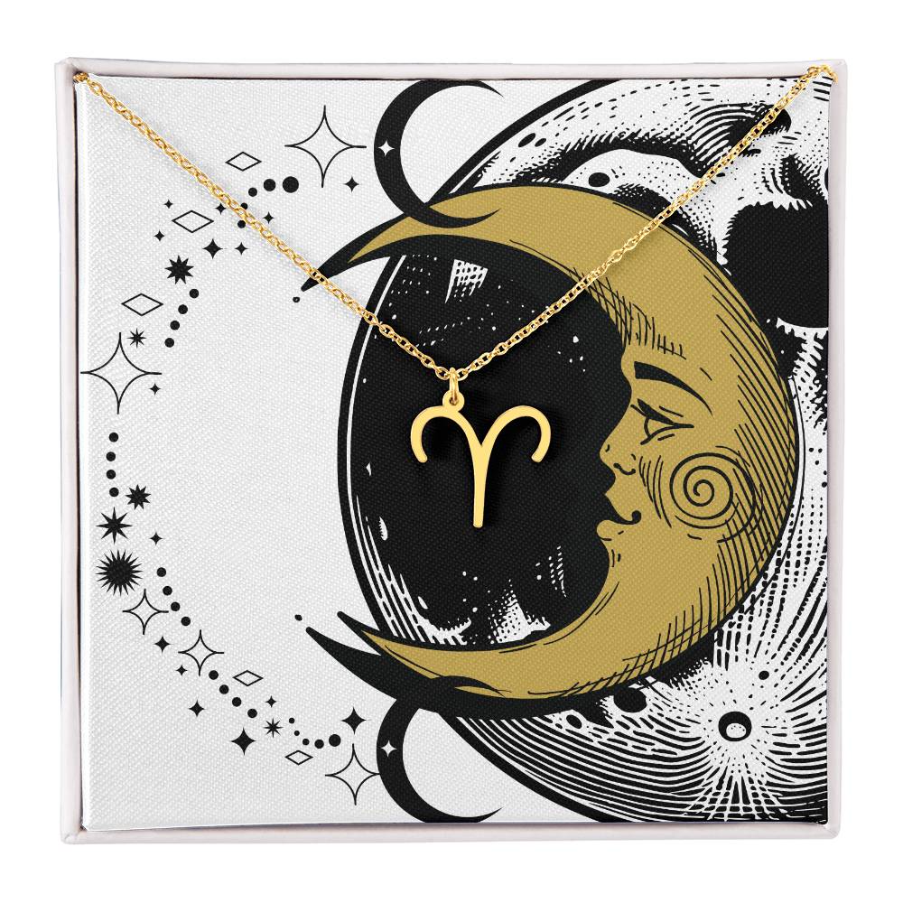 Celestial Moon Zodiac Sign Necklace