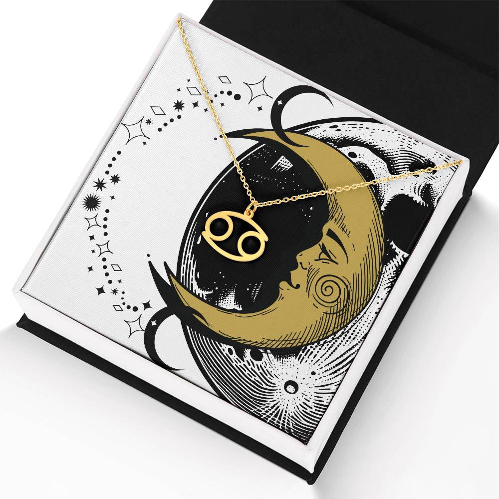 Celestial Moon Zodiac Sign Necklace