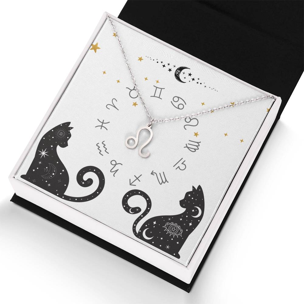 Celestial Cats Zodiac Sign Necklace