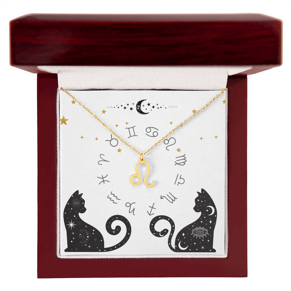 Celestial Cats Zodiac Sign Necklace