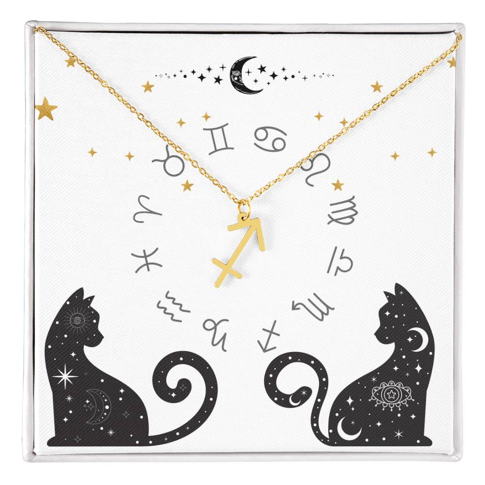 Celestial Cats Zodiac Sign Necklace