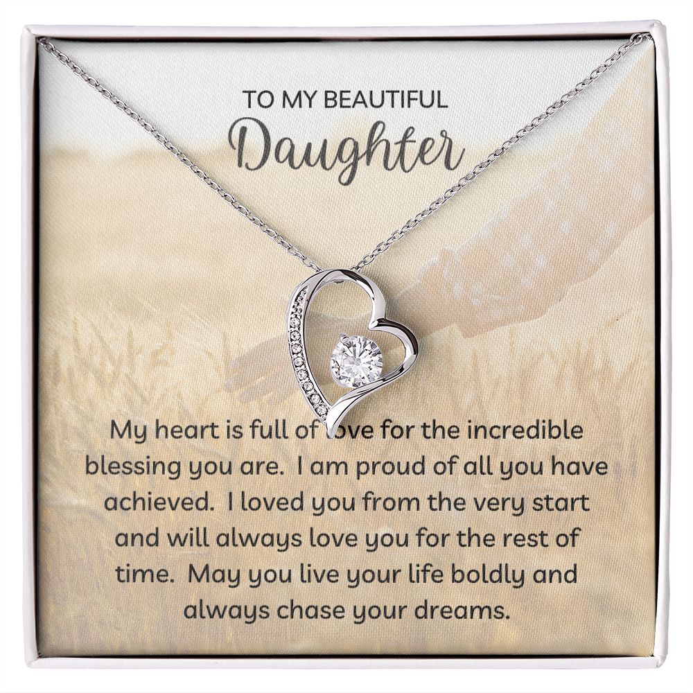 My Beautiful Daughter Heart Necklace