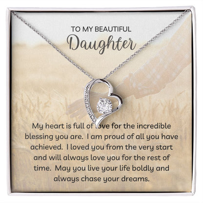My Beautiful Daughter Heart Necklace