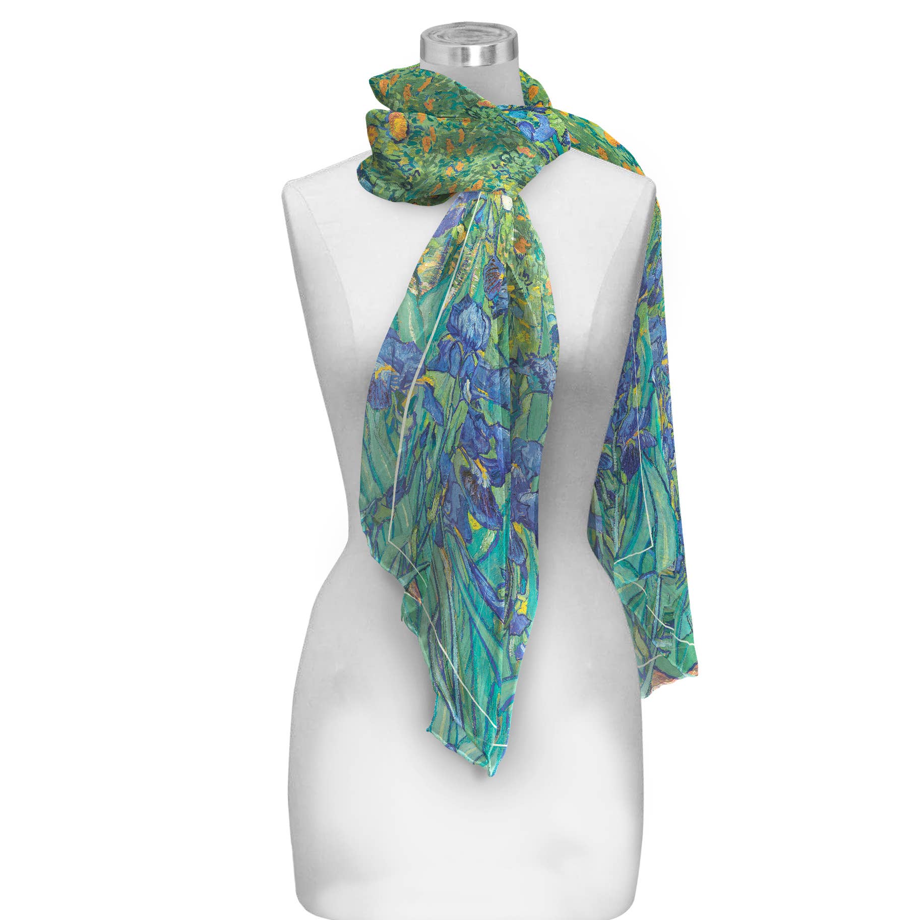 Sheer Scarf - Van Gogh Irises