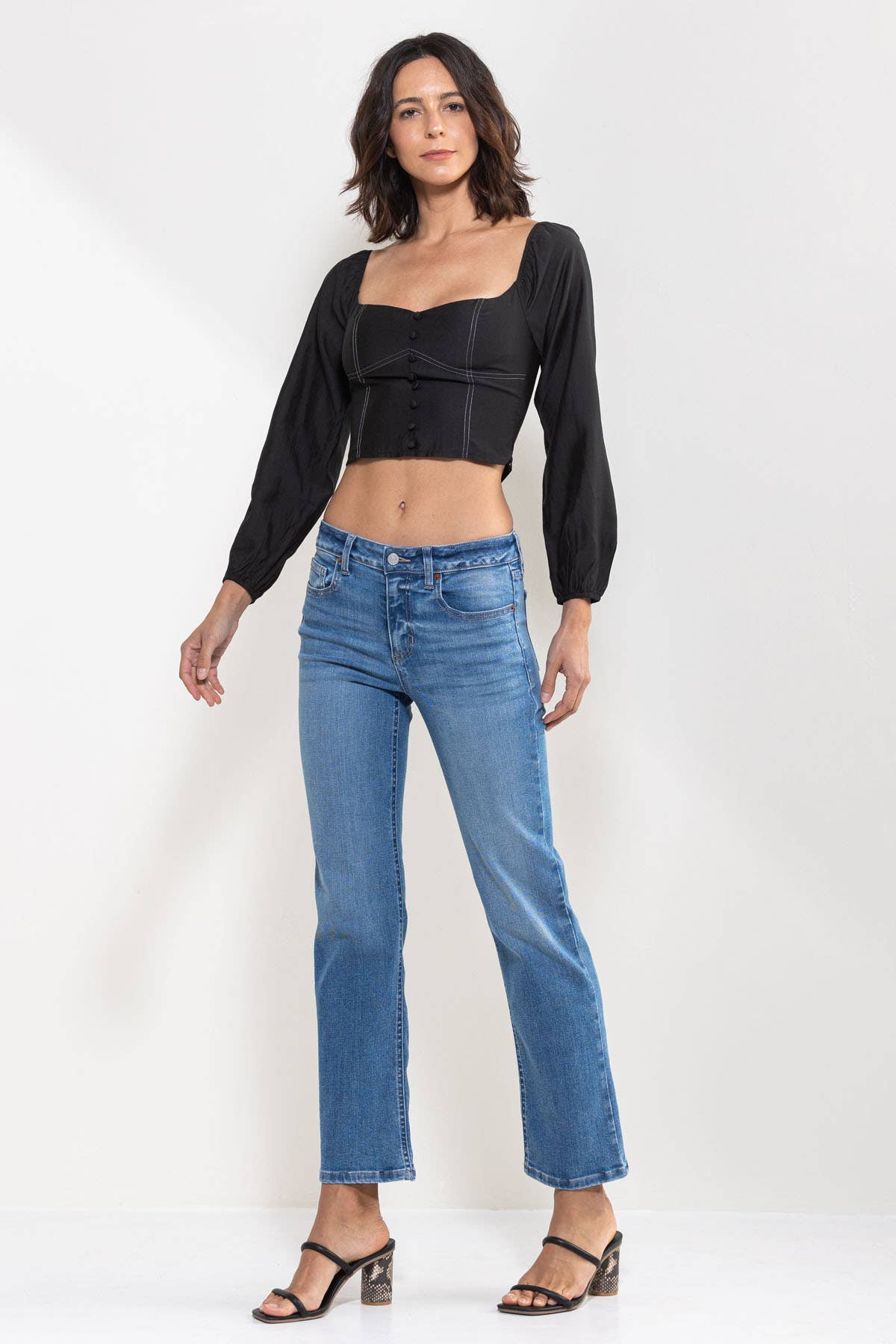 Pull On Straight Leg Mid Rise Jeans - XS/S – Le Prix Fashion & Consulting