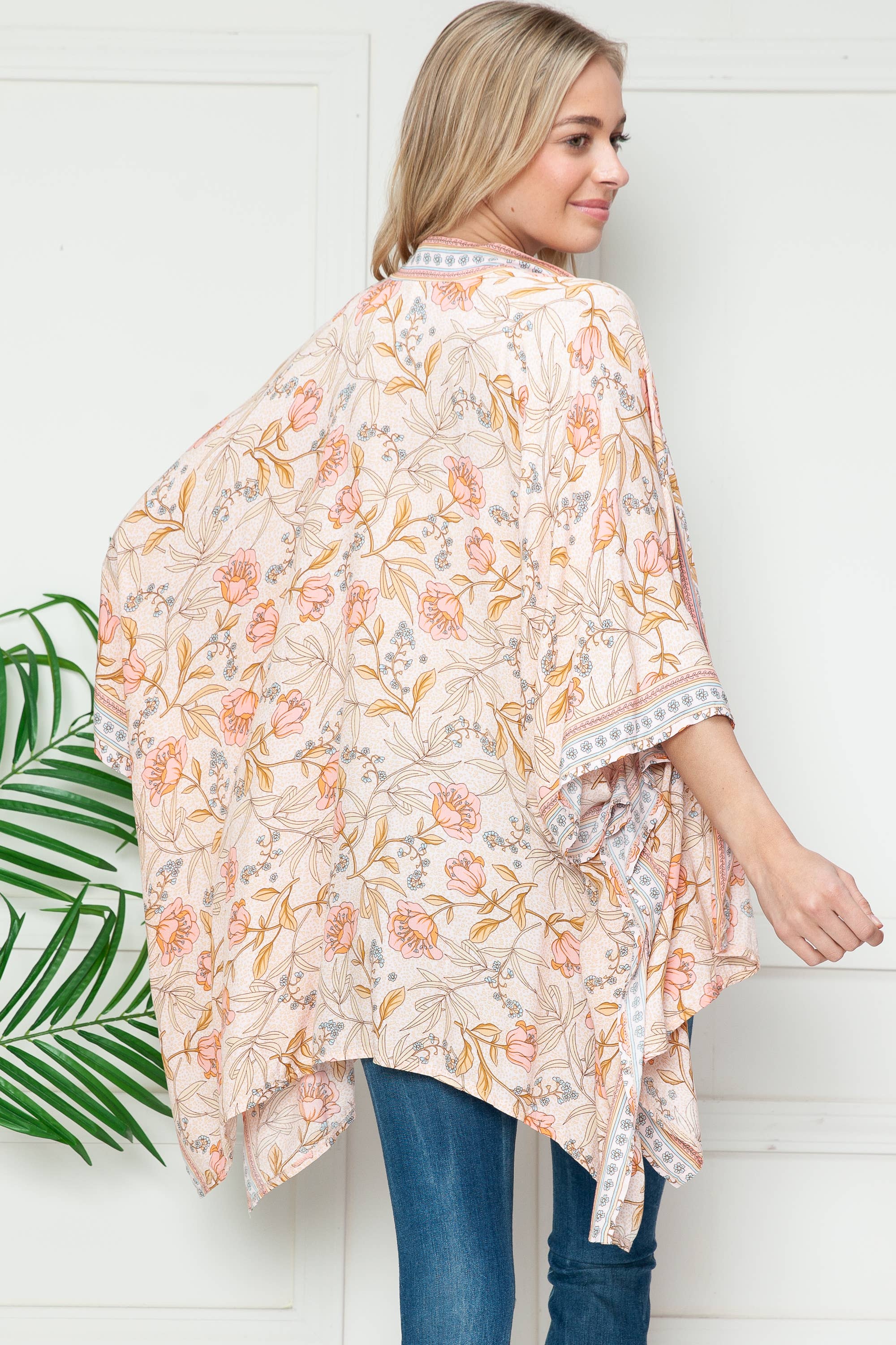 Leaf Chic Cover-Up Kimono