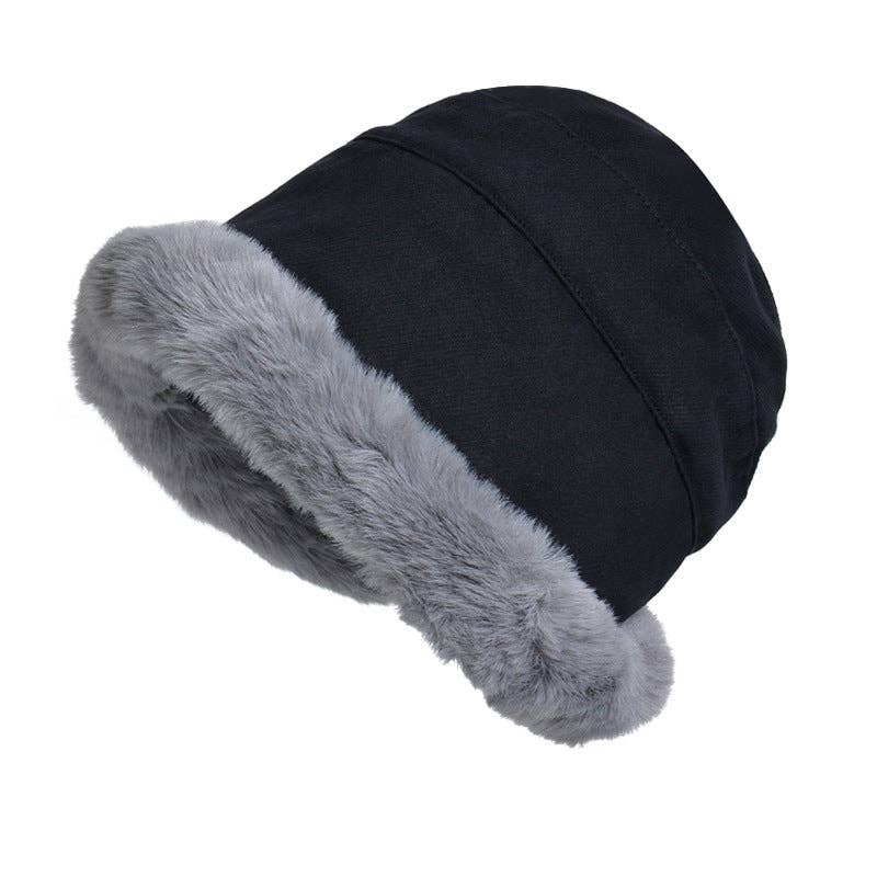 Winter Furry Bucket Hat BLACK