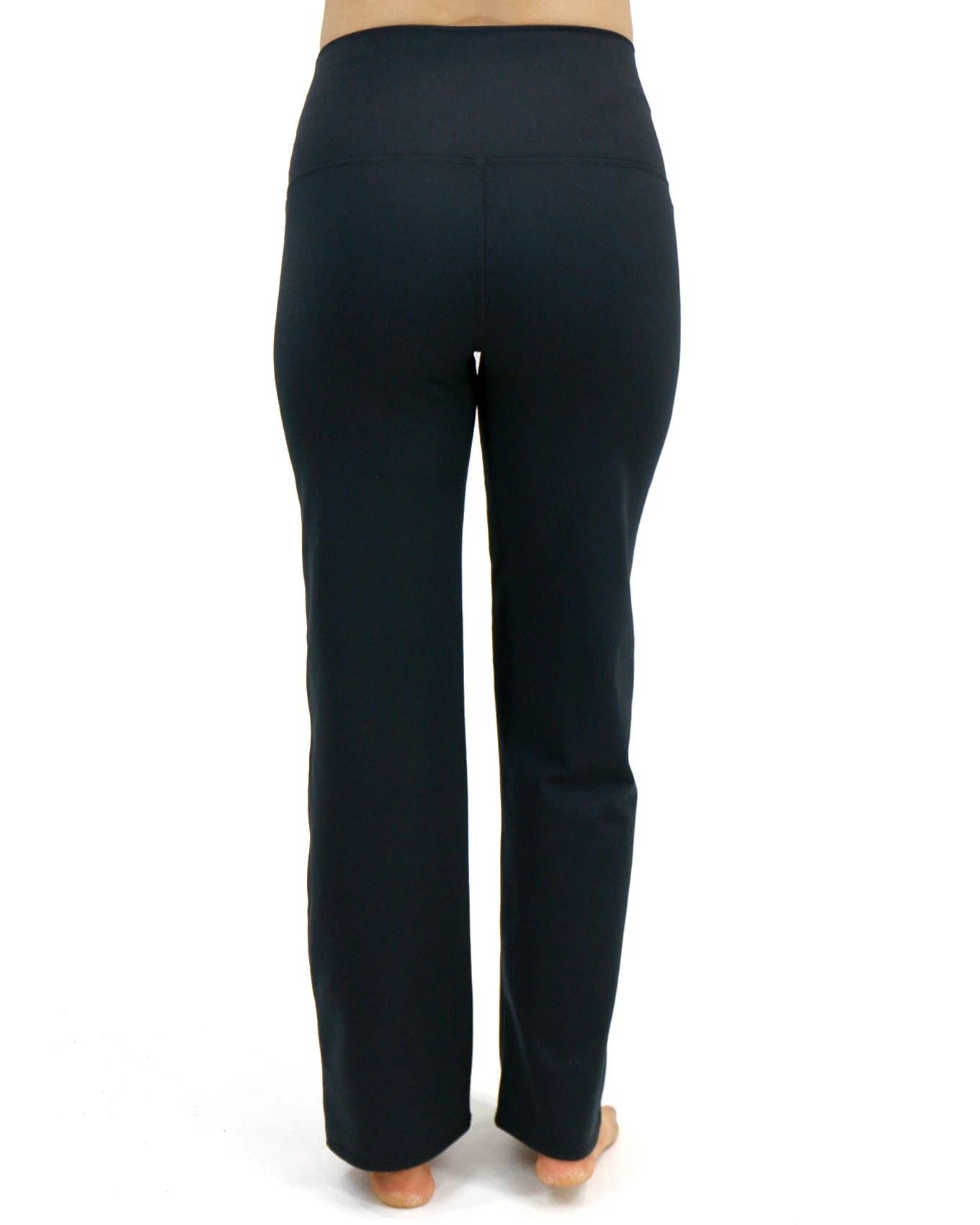 Fleece Lined Straight Leg Lounge Pants BLACK