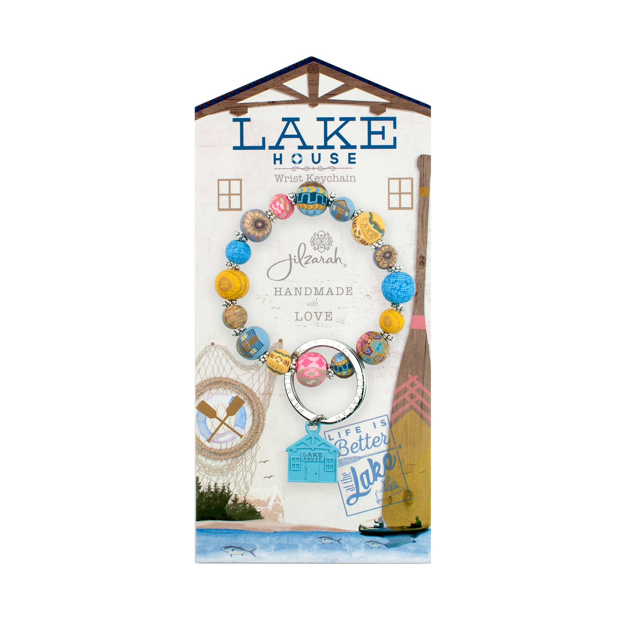 Lake House Carded Wrist Keychain