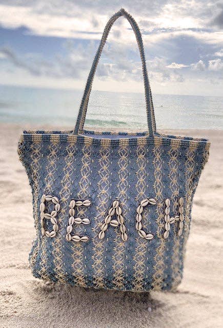 Belle Blue Beach Bag
