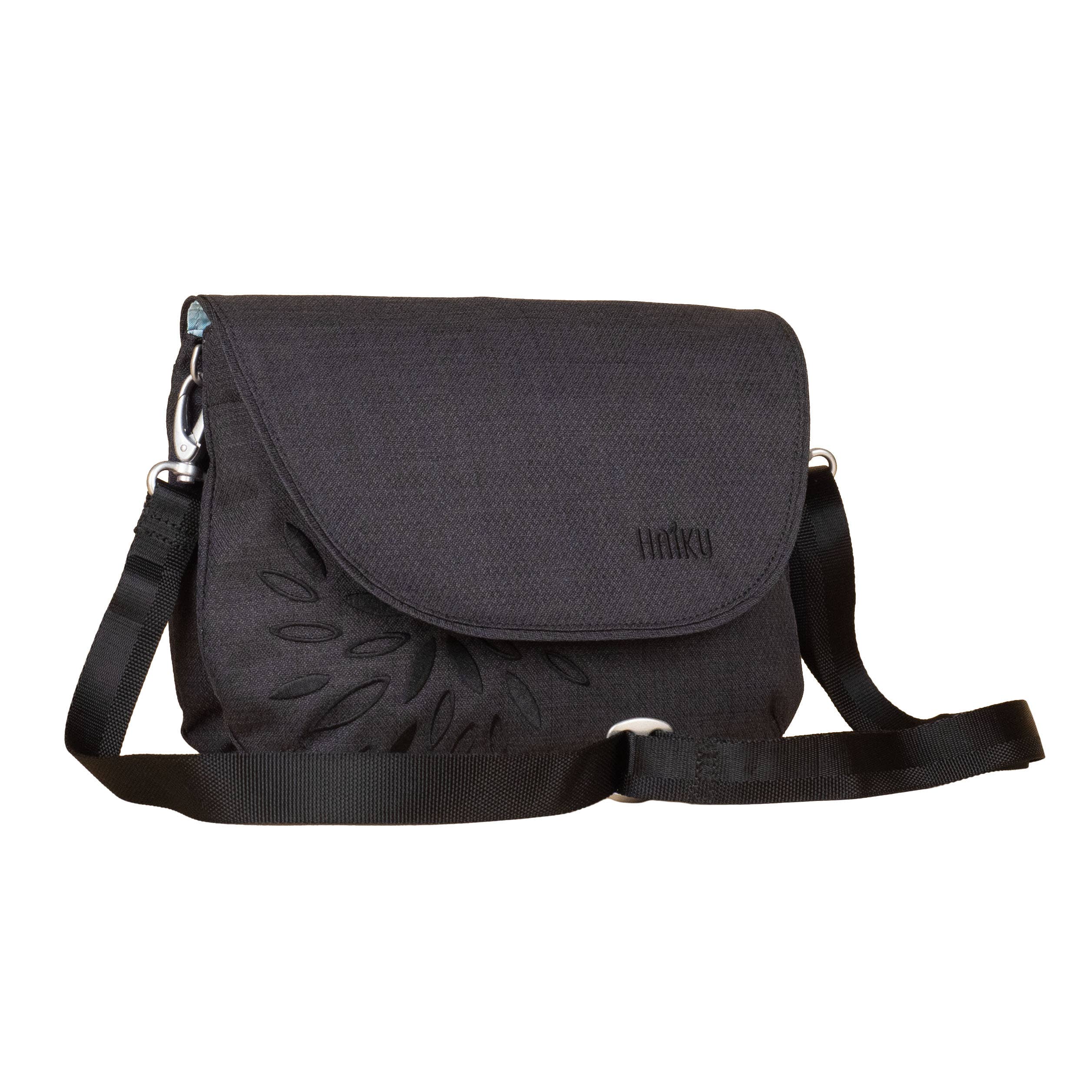 Bliss Saddle Bag: Black in Bloom