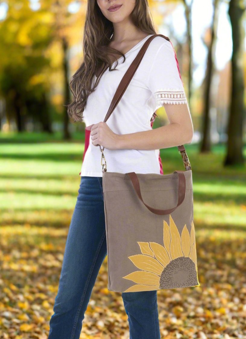 Sunny Up-Cycled Canvas Convertible Bag