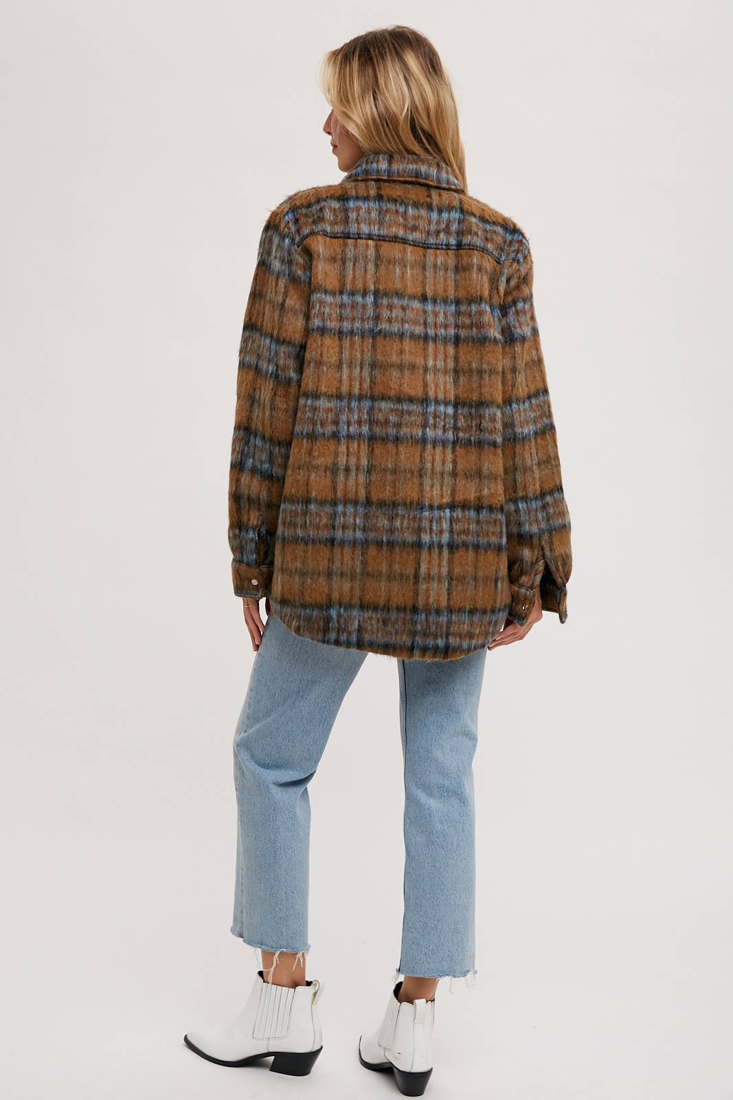 Brushed Flannel Plaid Shacket