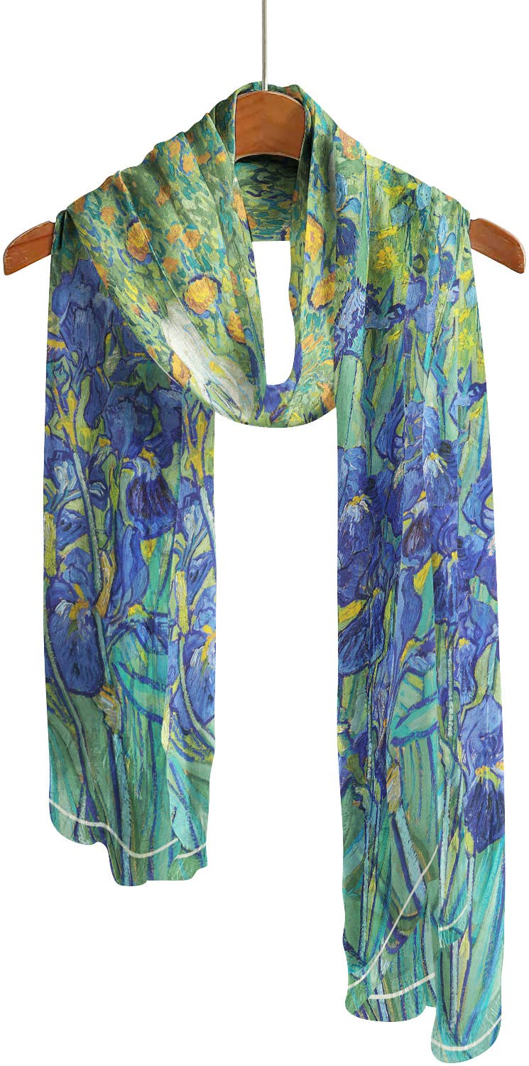 Sheer Scarf - Van Gogh Irises