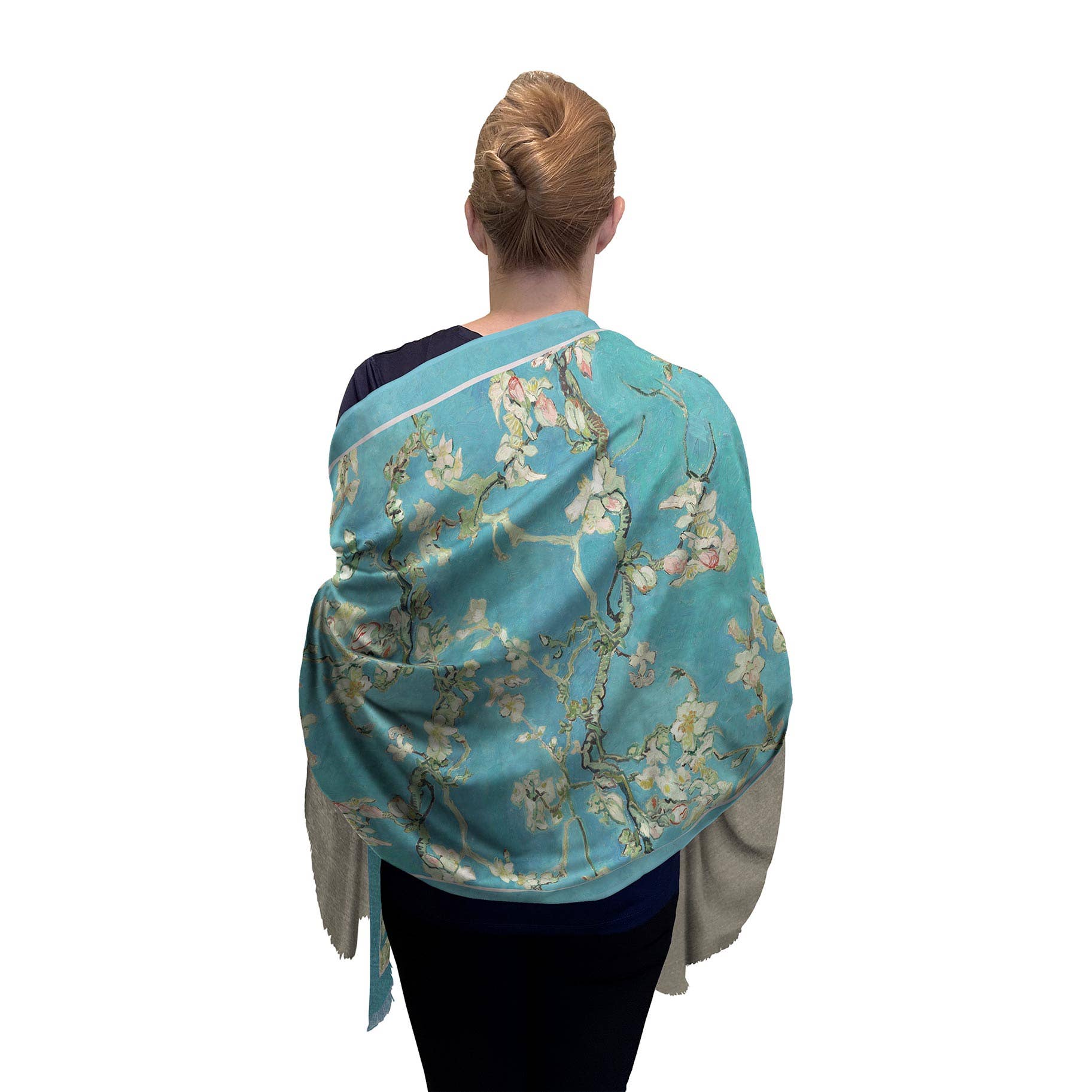 Fine Art Silk Blend Shawl van Gogh Almond Blossom