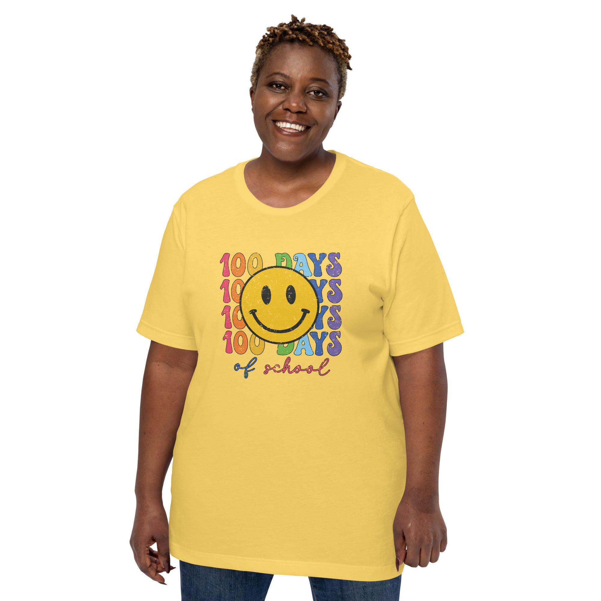 100 Days of School Colourful Unisex t-shirt
