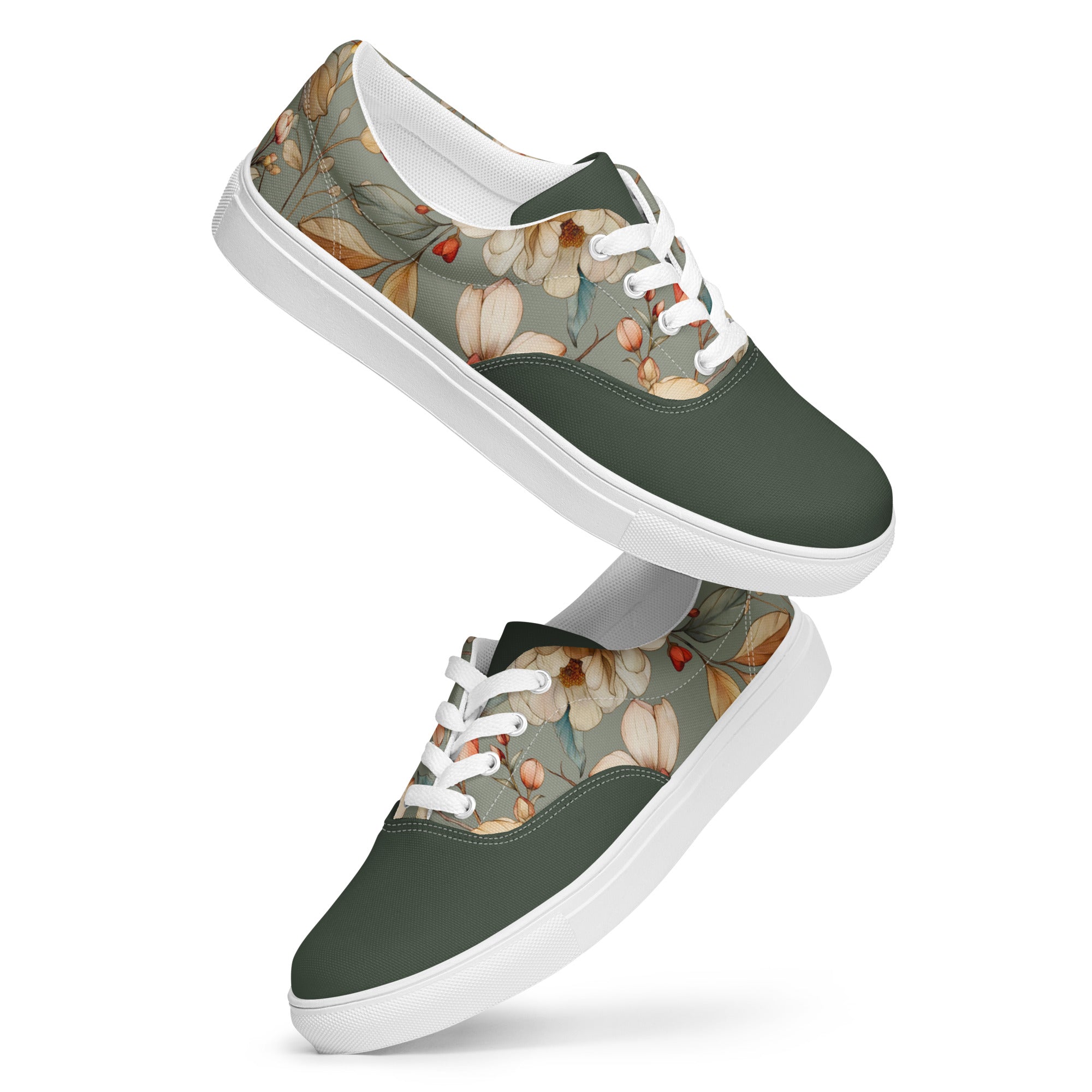 Blooming Beauties Women’s lace-up canvas shoes