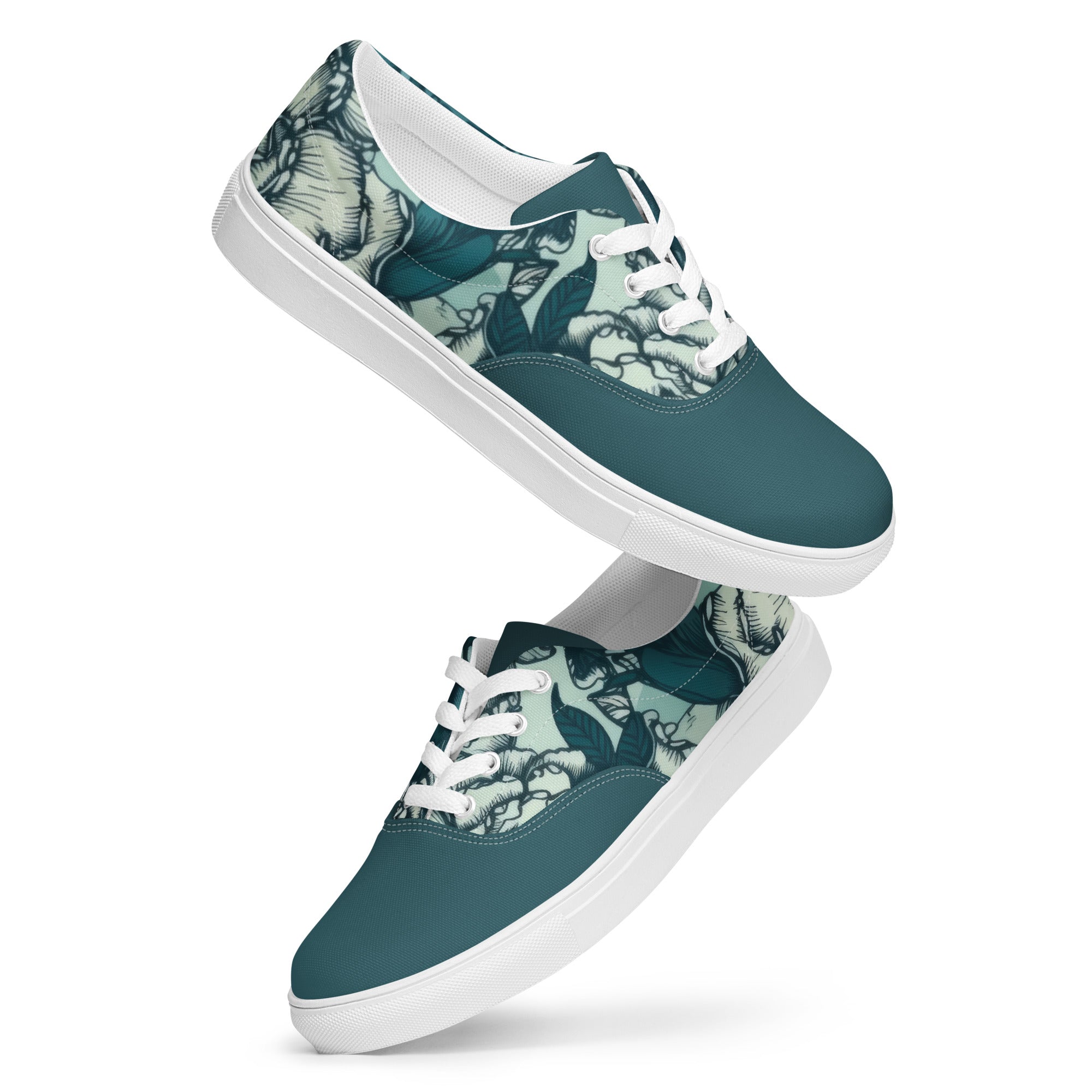 Blossom Blues Women’s lace-up canvas shoes