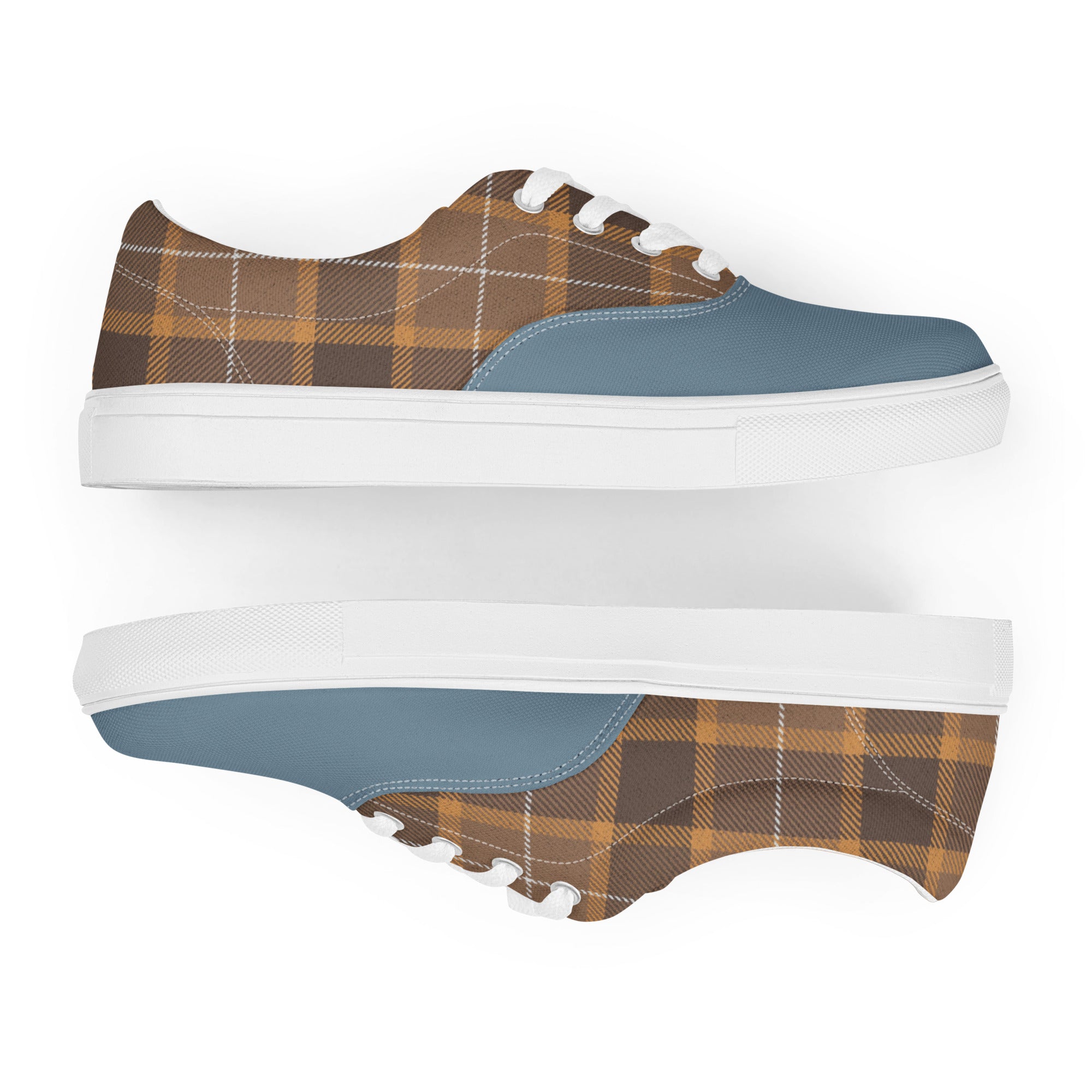 Plaid Women’s lace-up canvas shoes