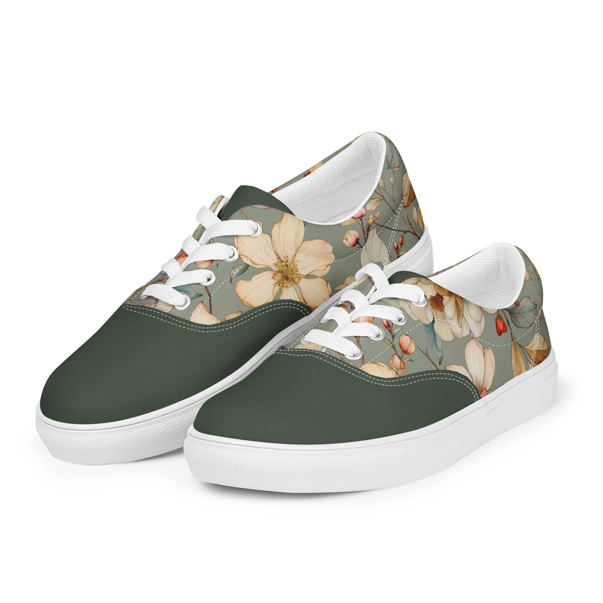 Blooming Beauties Women’s lace-up canvas shoes