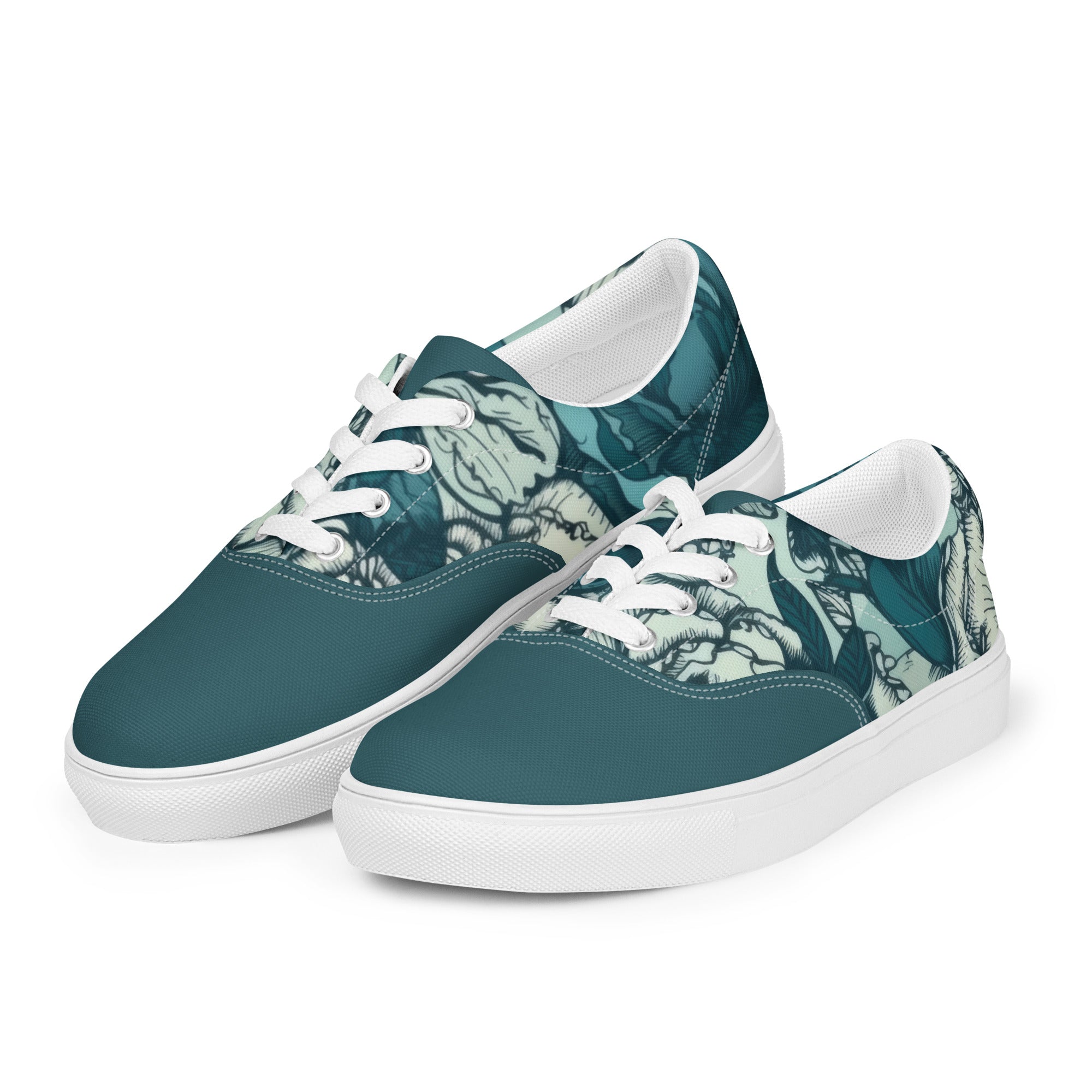 Blossom Blues Women’s lace-up canvas shoes