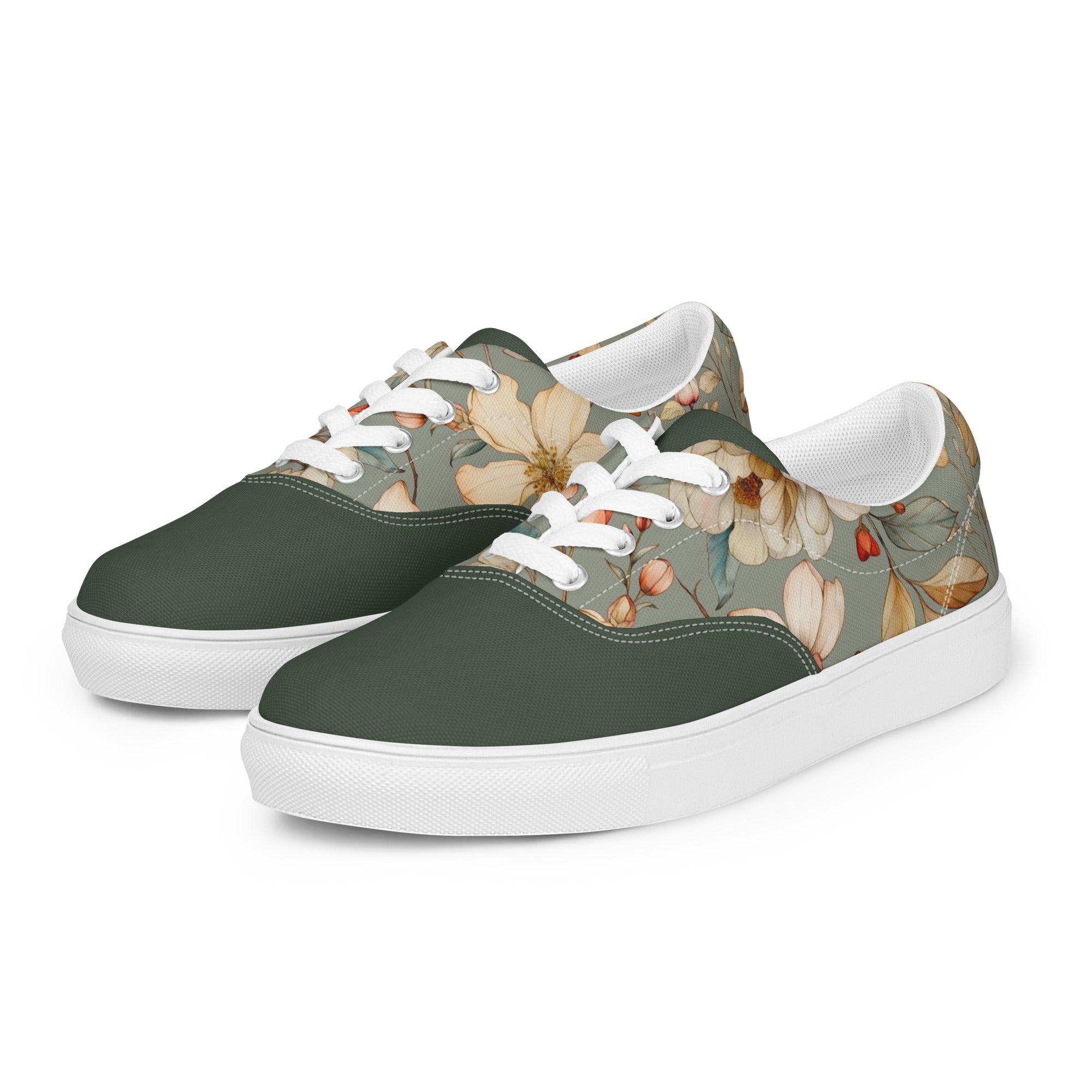 Blooming Beauties Women’s lace-up canvas shoes