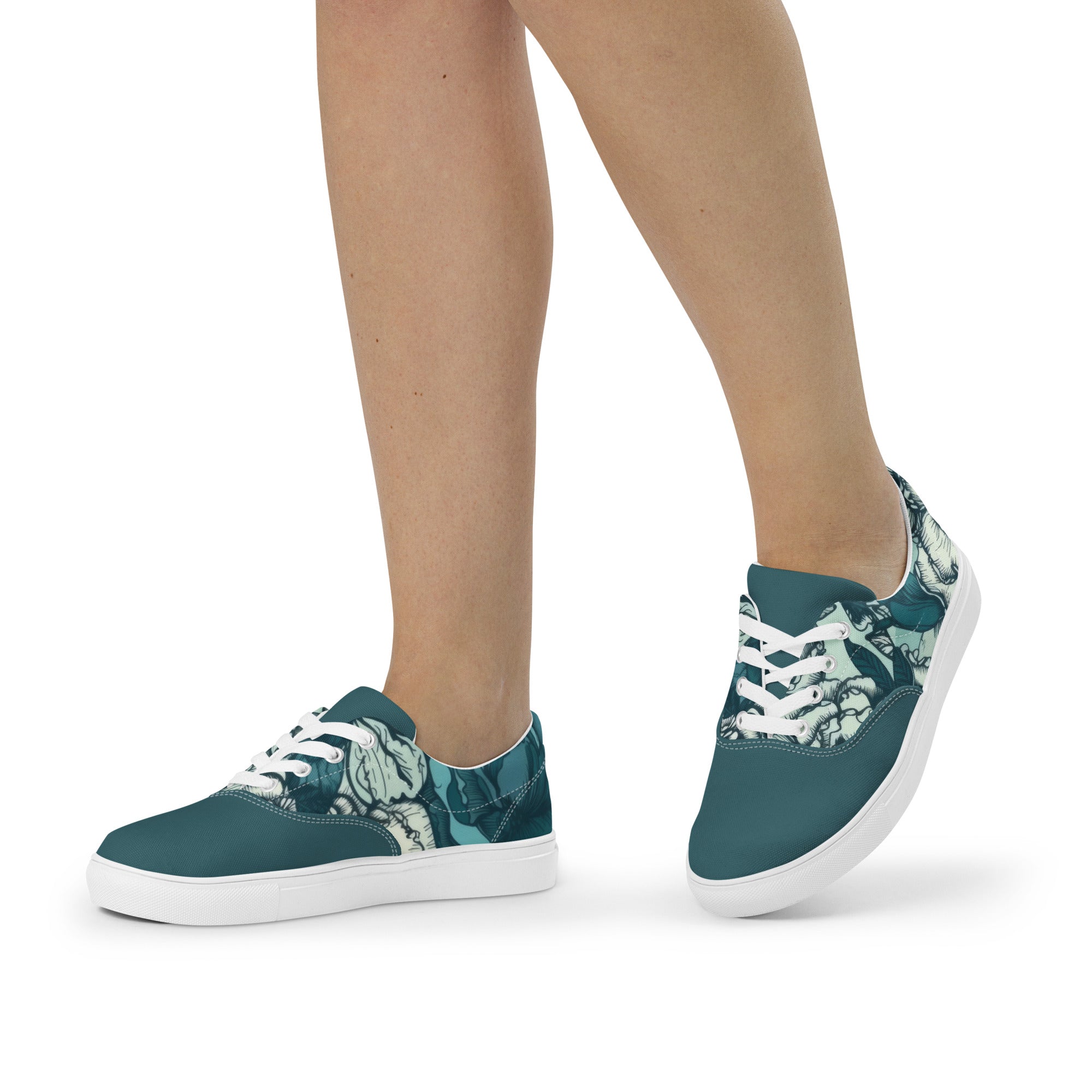 Blossom Blues Women’s lace-up canvas shoes