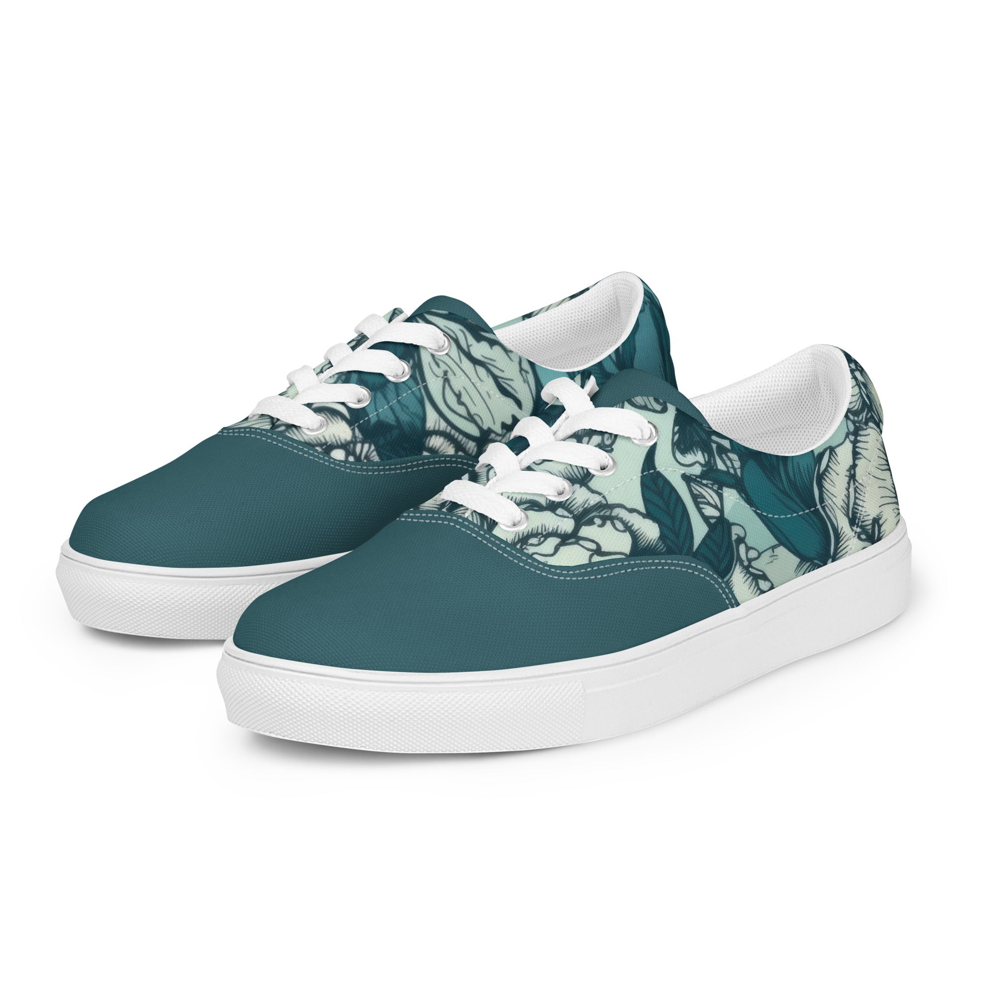 Blossom Blues Women’s lace-up canvas shoes