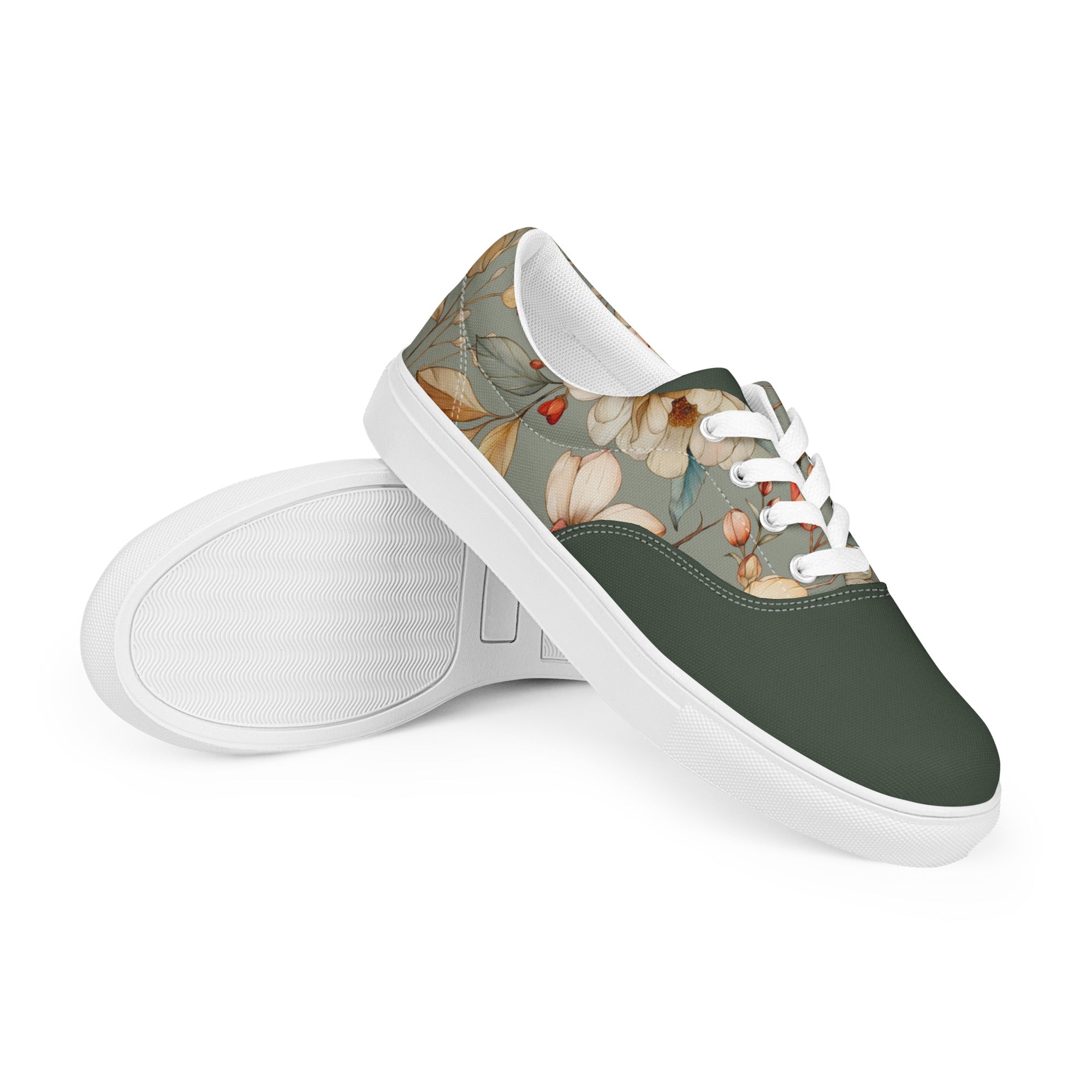 Blooming Beauties Women’s lace-up canvas shoes