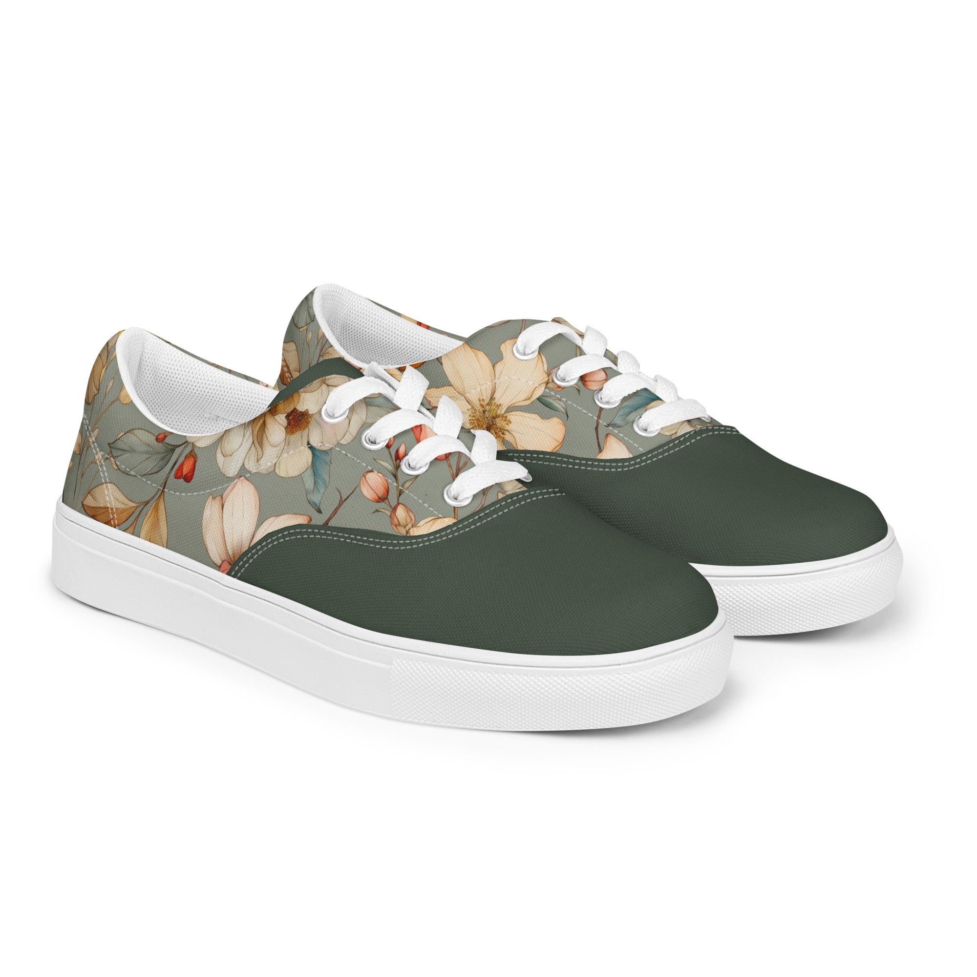 Blooming Beauties Women’s lace-up canvas shoes