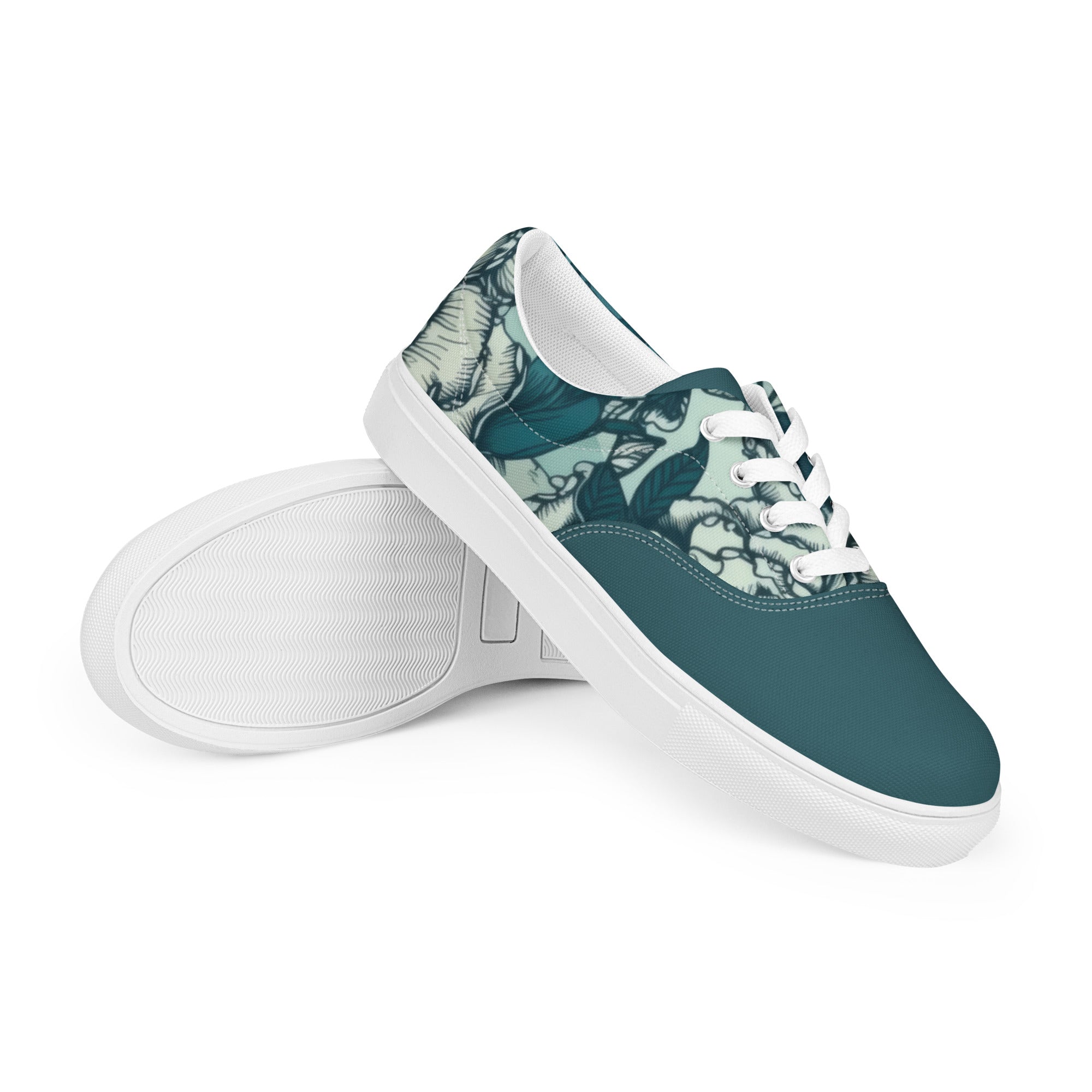 Blossom Blues Women’s lace-up canvas shoes