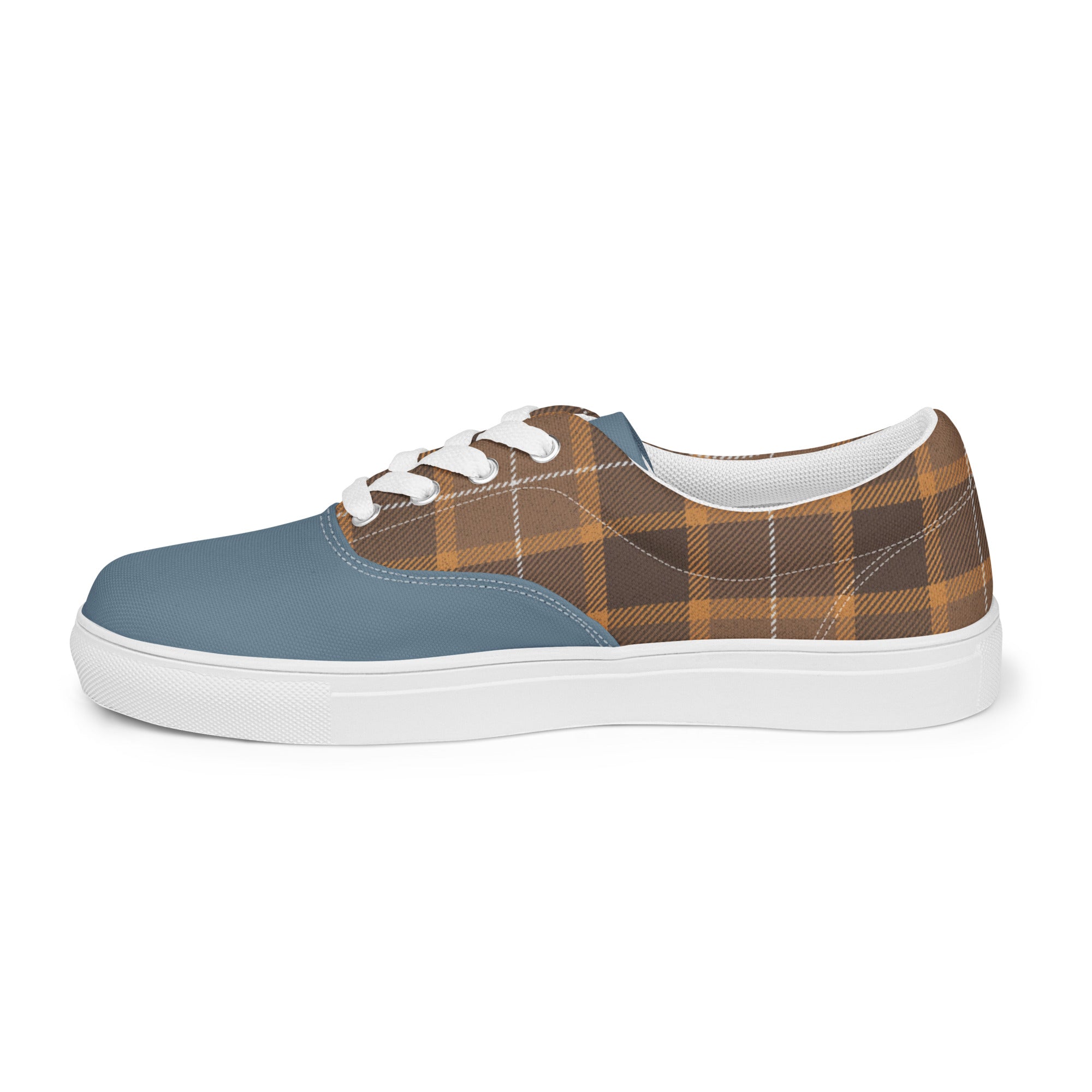 Plaid Women’s lace-up canvas shoes