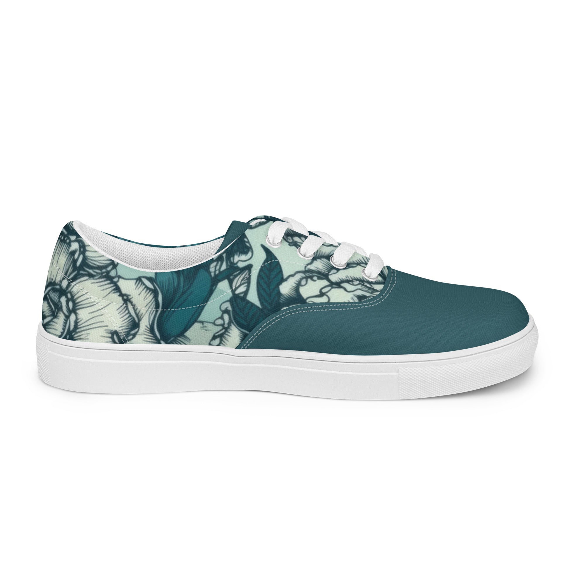 Blossom Blues Women’s lace-up canvas shoes