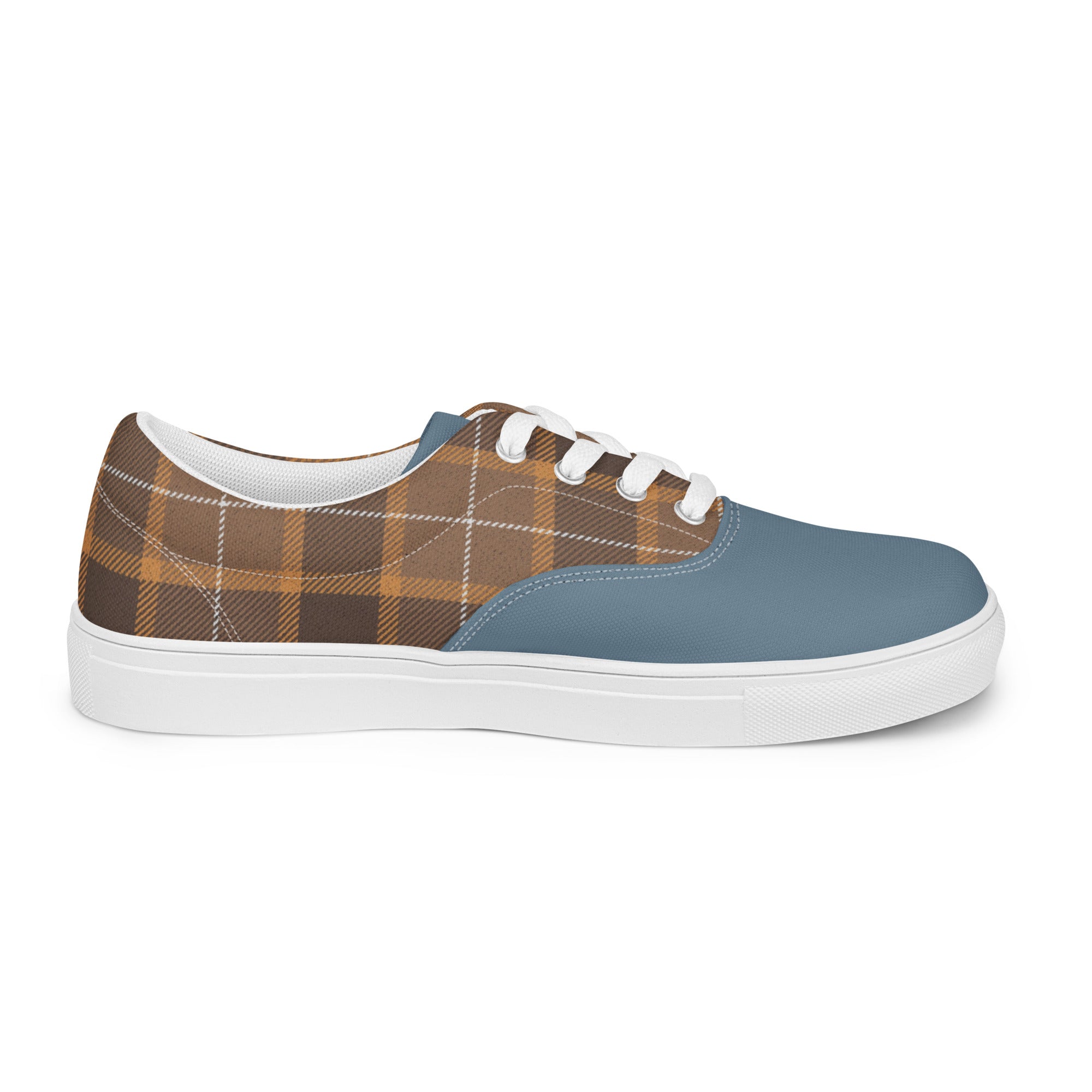 Plaid Women’s lace-up canvas shoes