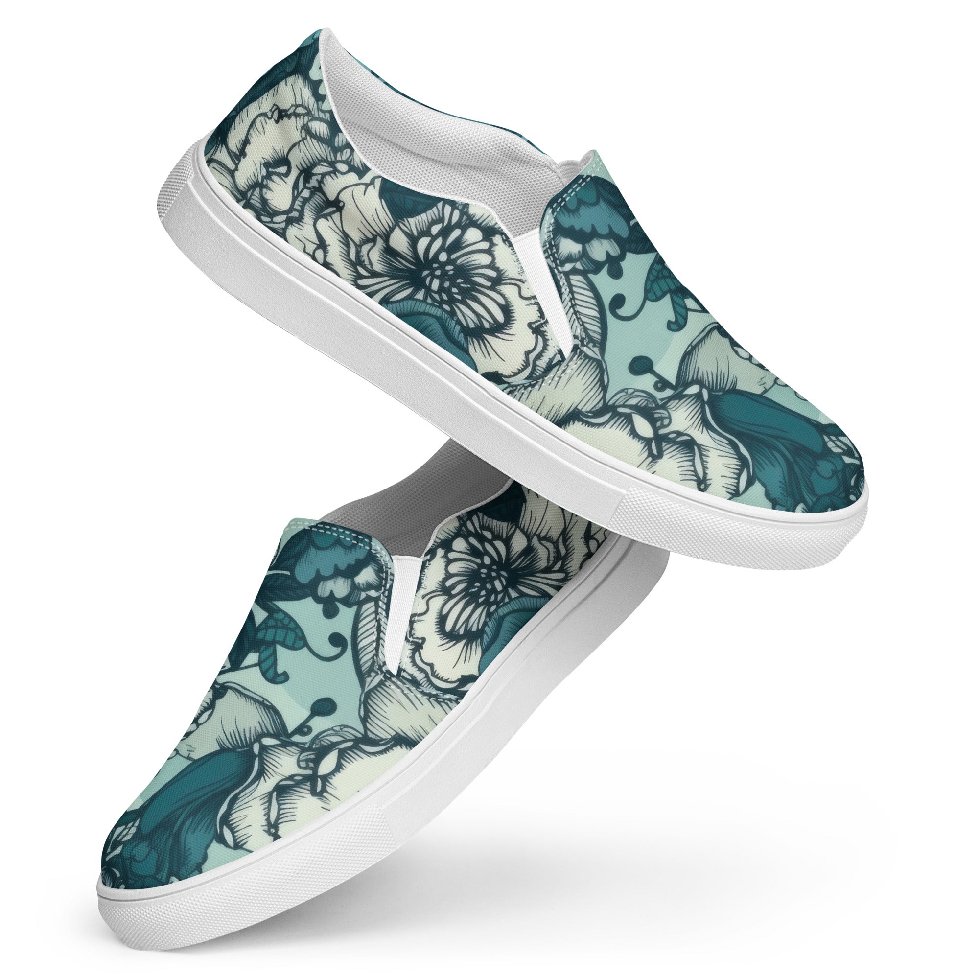 Blossom Blues Women’s slip-on canvas shoes