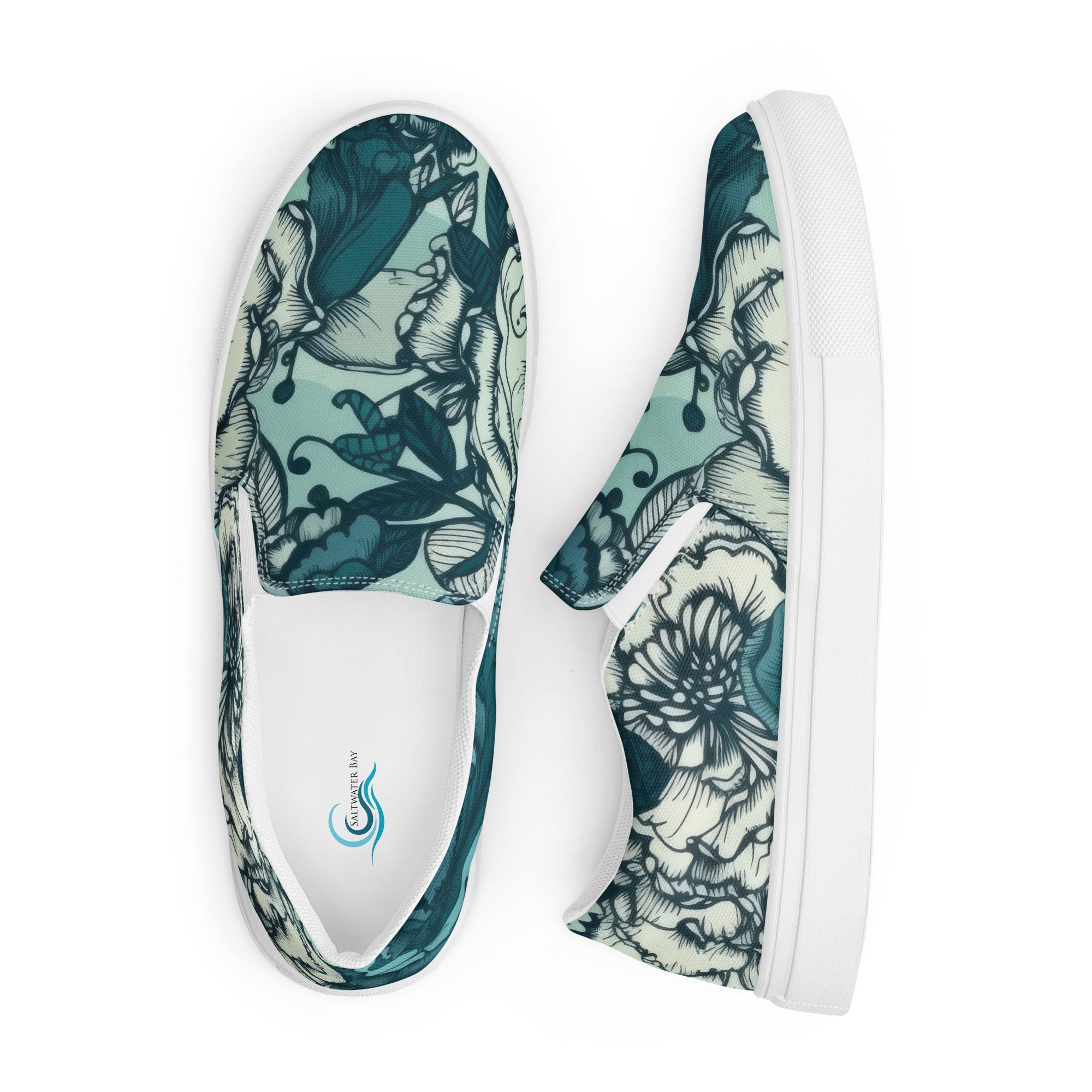 Blossom Blues Women’s slip-on canvas shoes