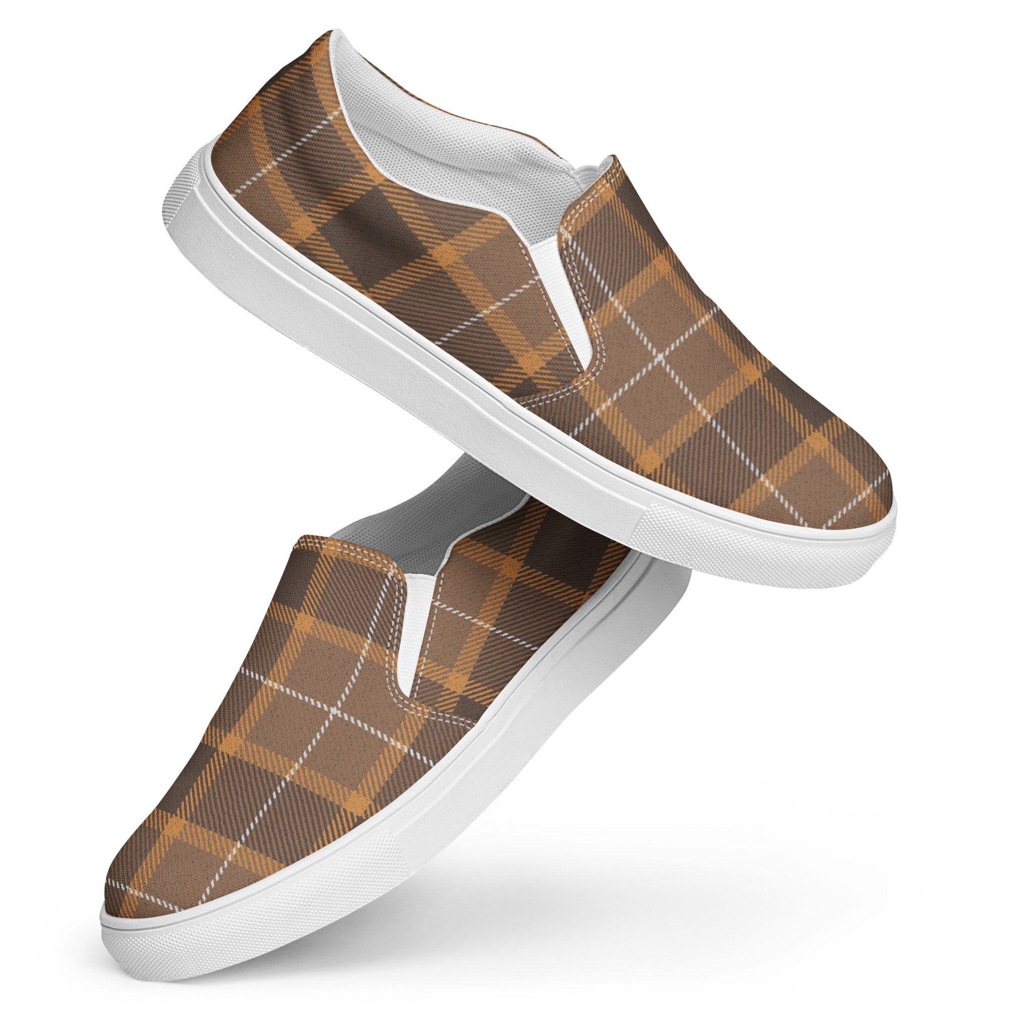 Plaid Women’s slip-on canvas shoes