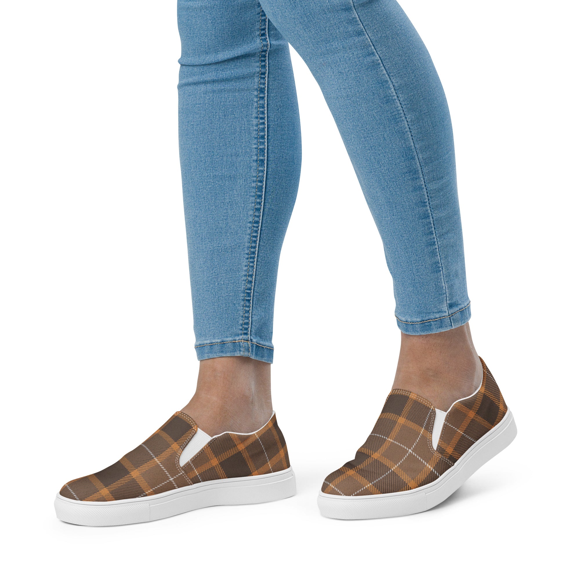 Plaid Women’s slip-on canvas shoes