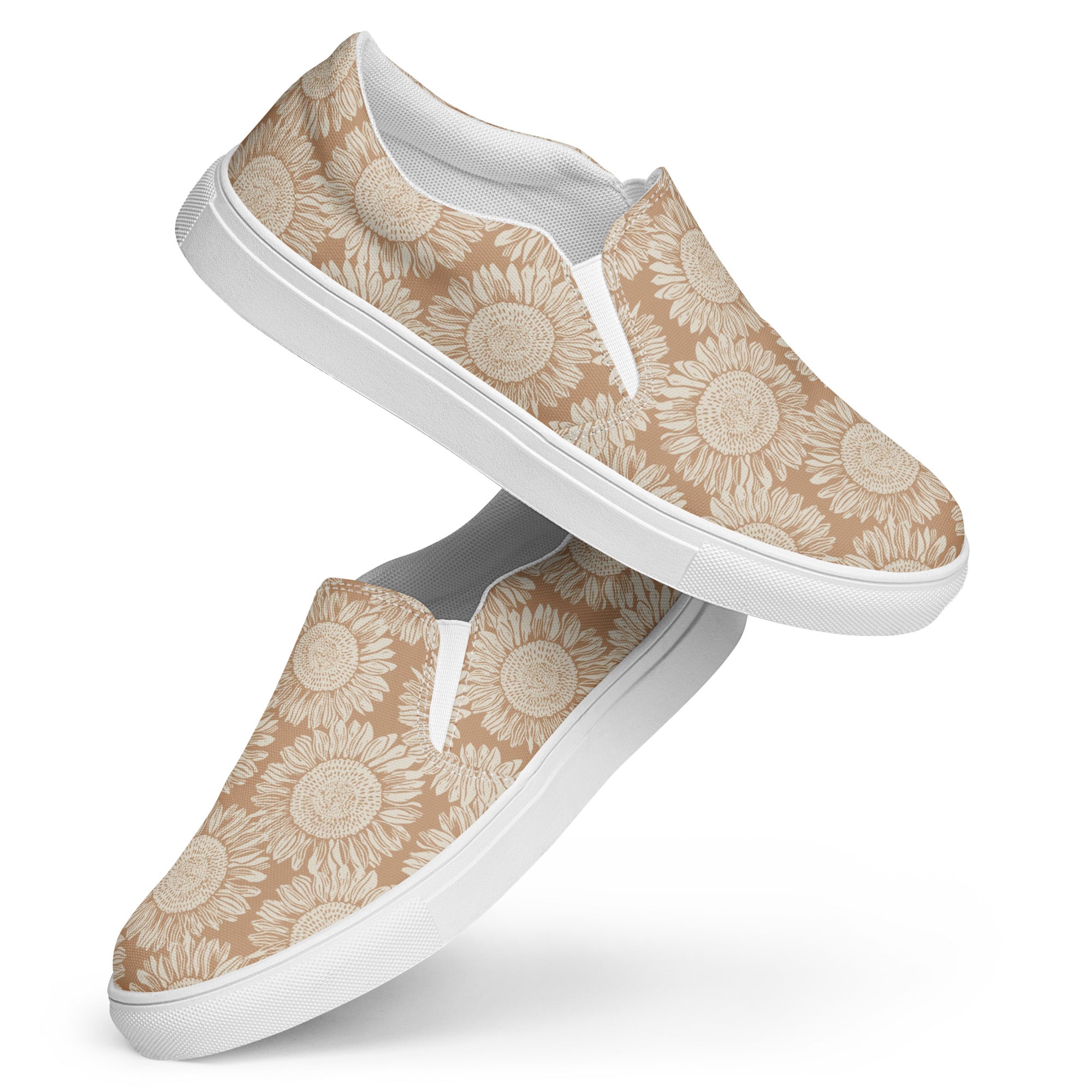 Faded Sunflower Women’s slip-on canvas shoes