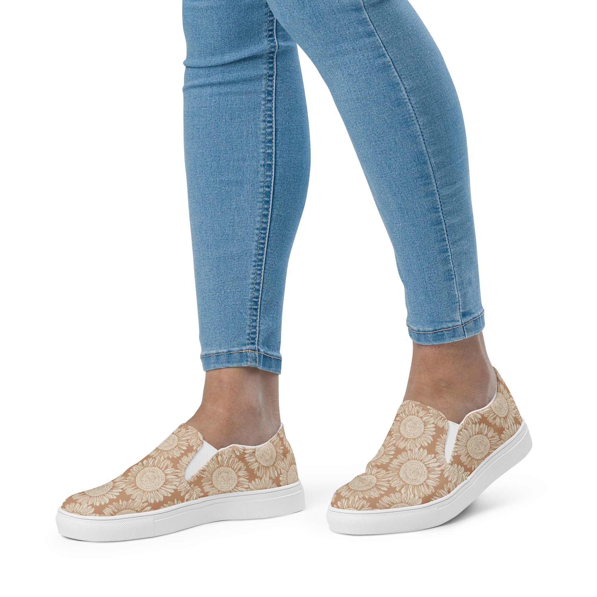 Faded Sunflower Women’s slip-on canvas shoes