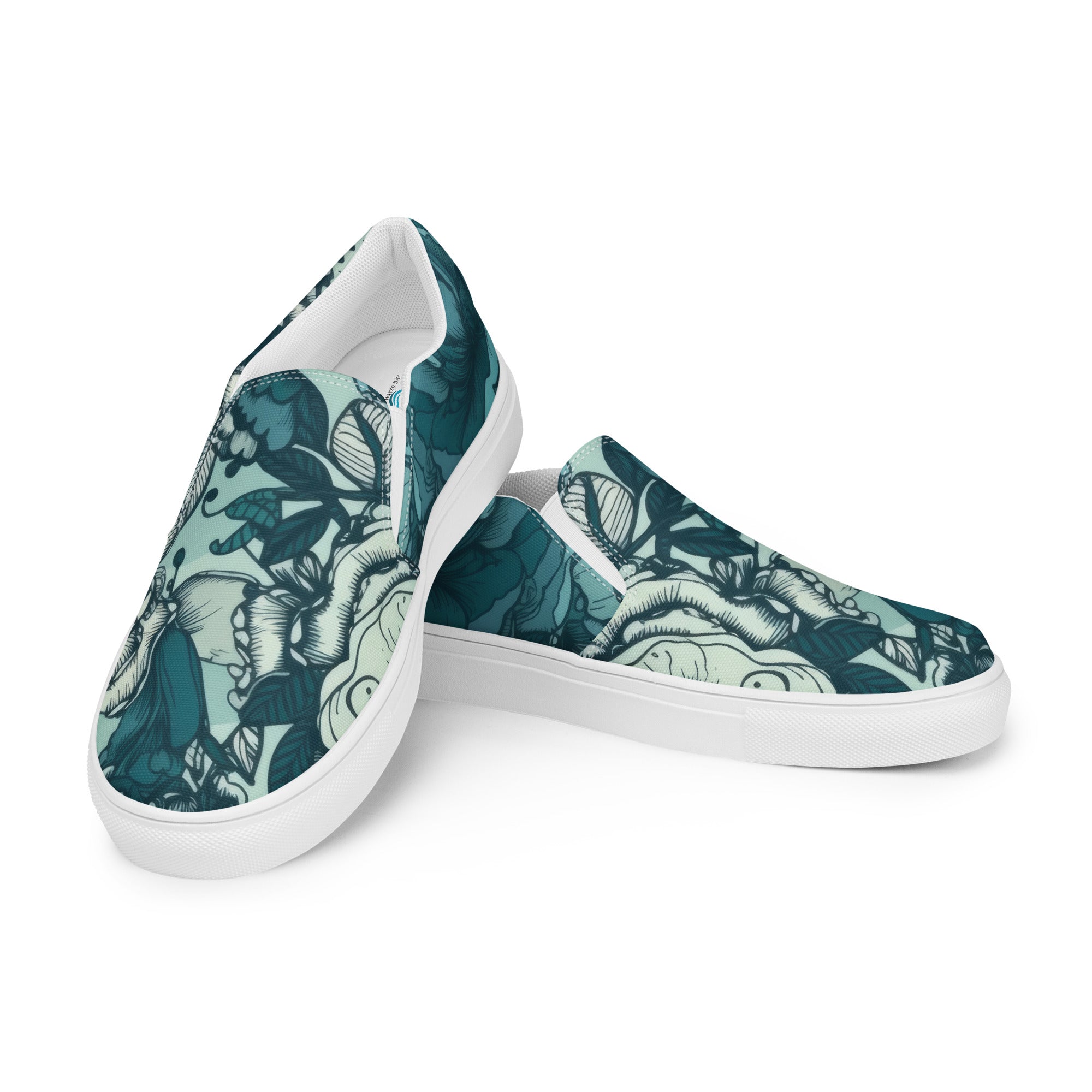 Blossom Blues Women’s slip-on canvas shoes