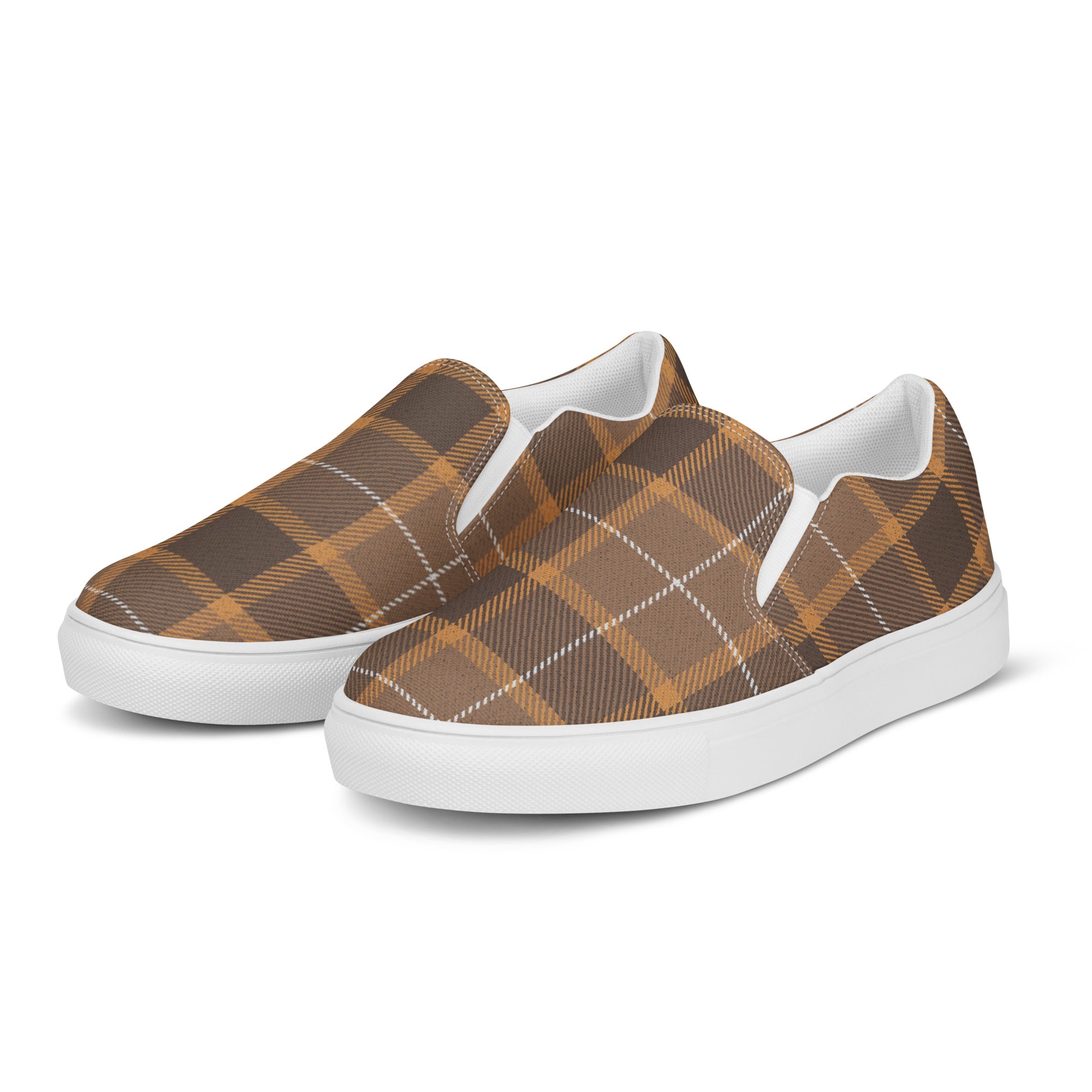 Plaid Women’s slip-on canvas shoes