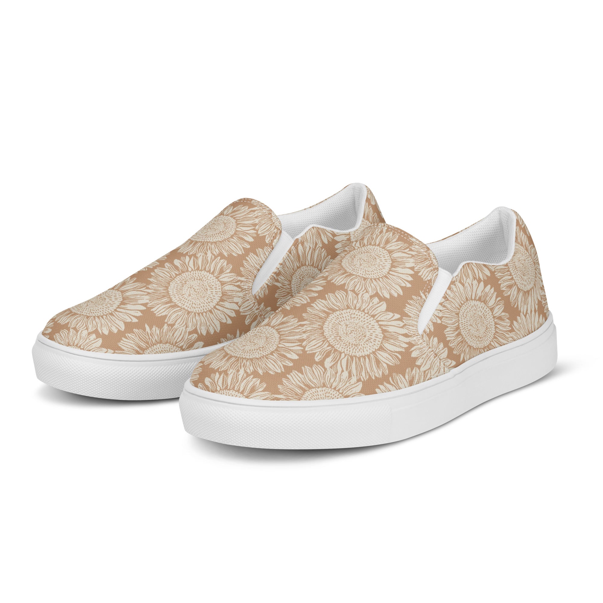 Faded Sunflower Women’s slip-on canvas shoes