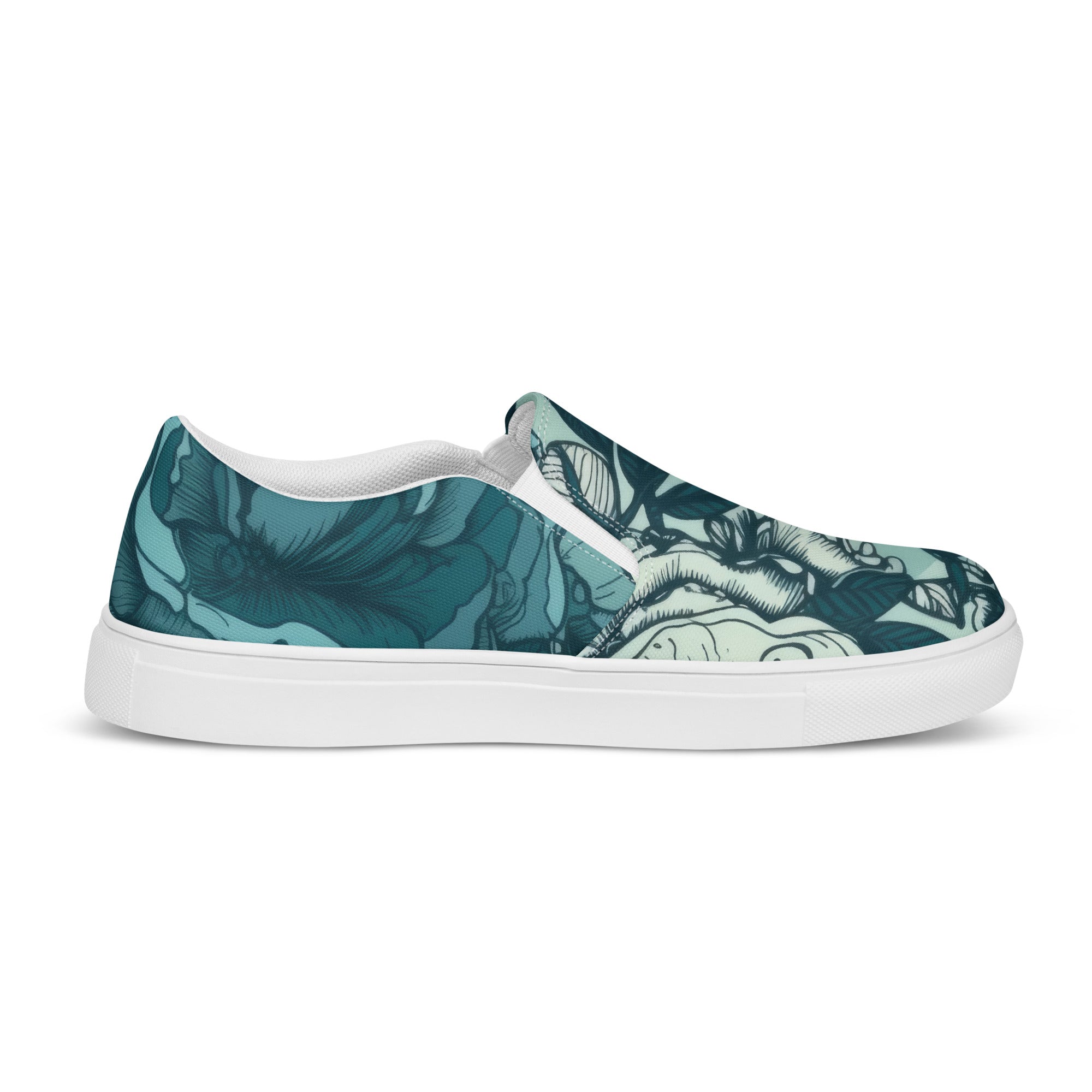 Blossom Blues Women’s slip-on canvas shoes